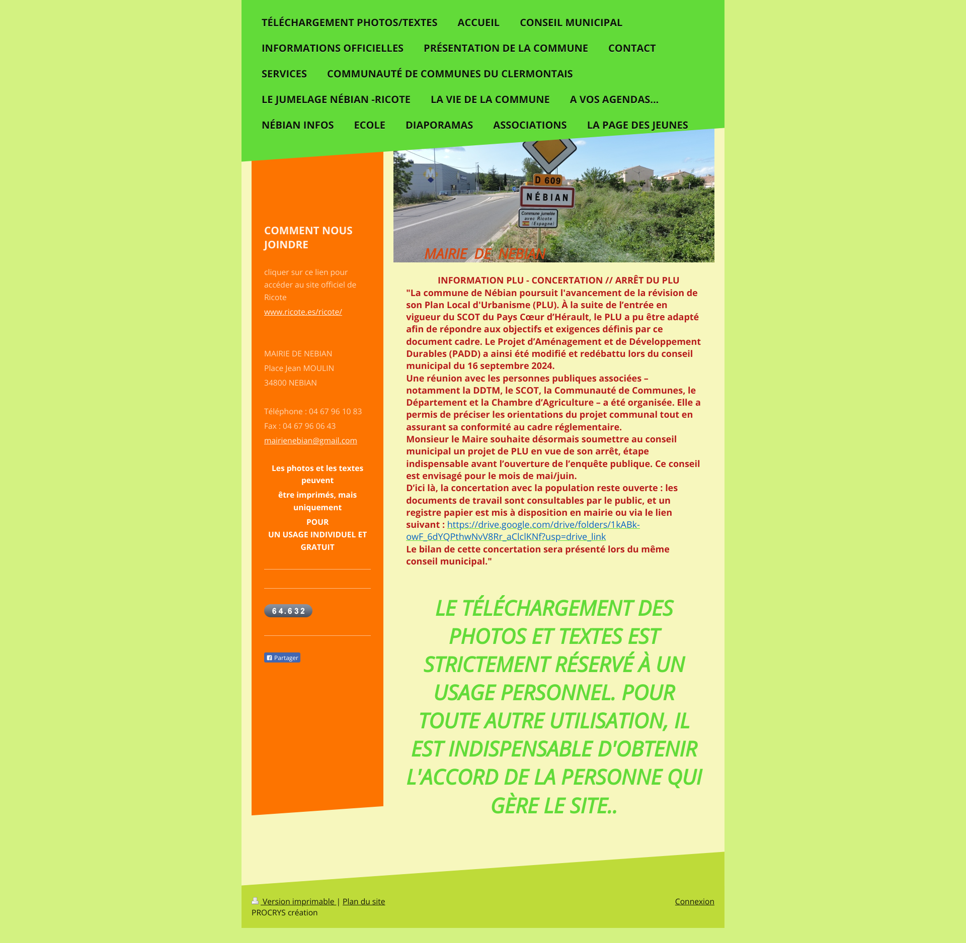 Aperçu du site