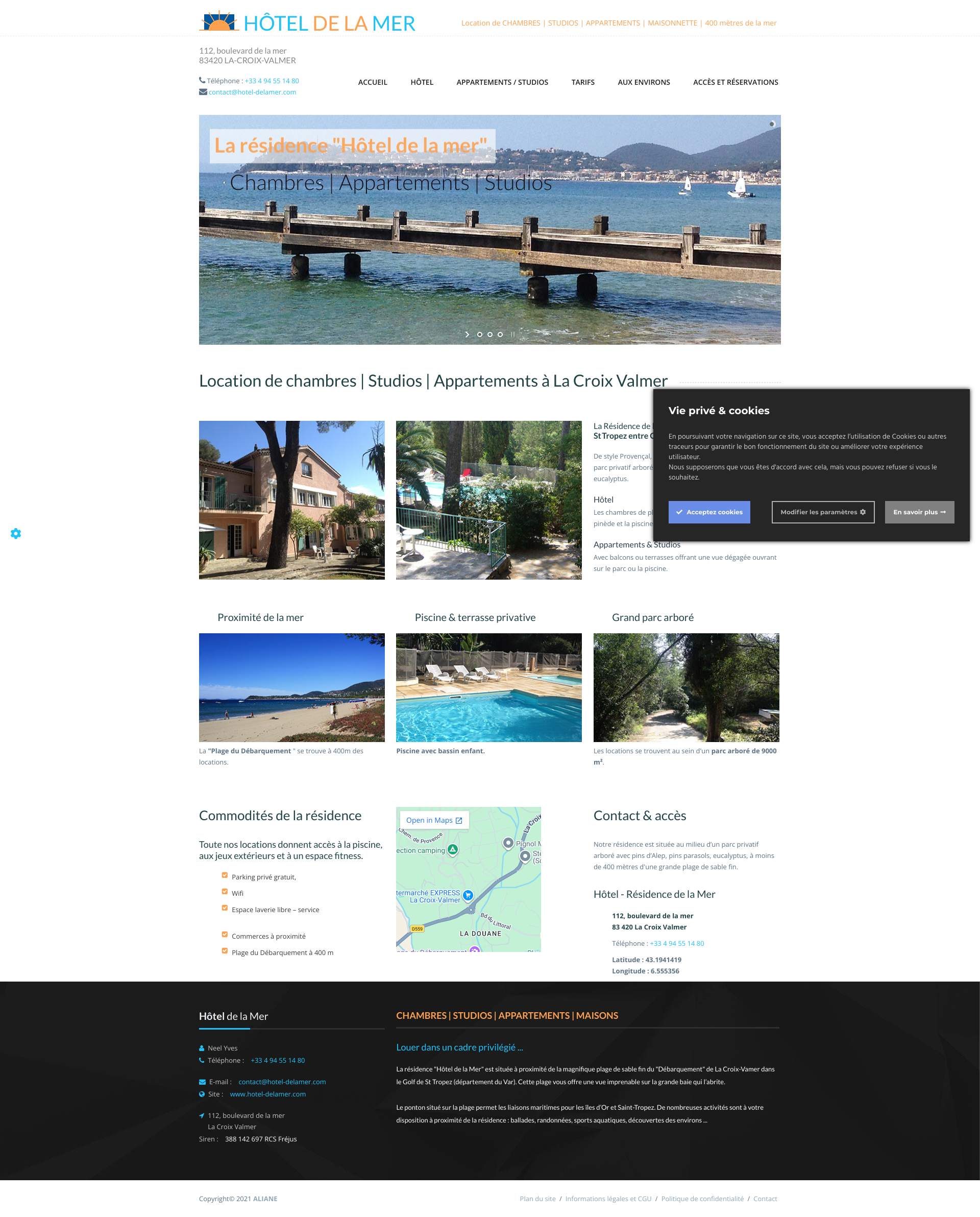 Aperçu du site