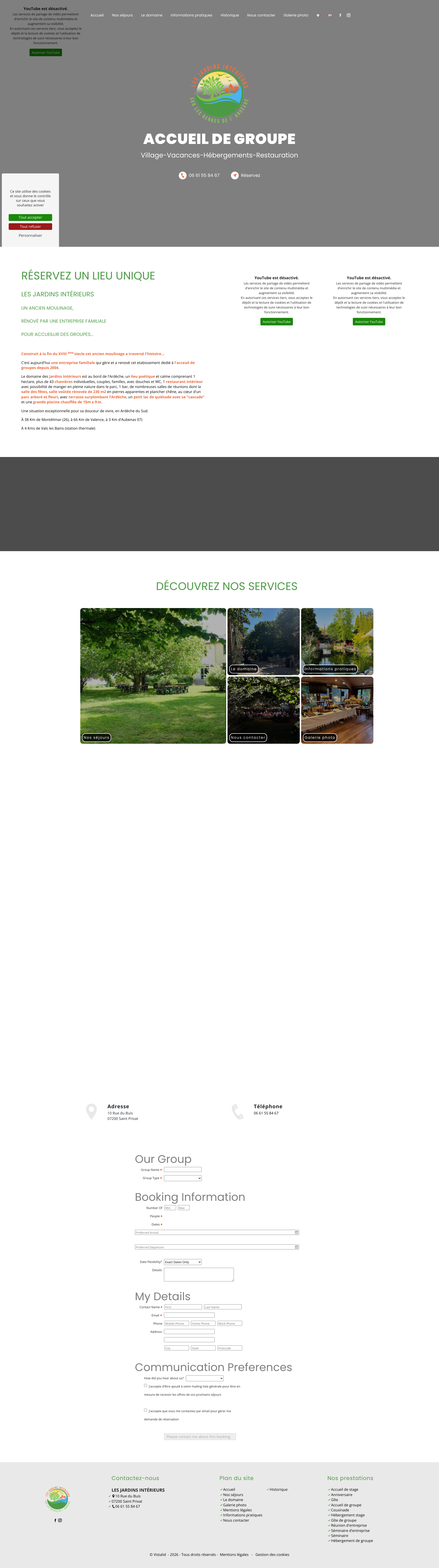 Aperçu du site