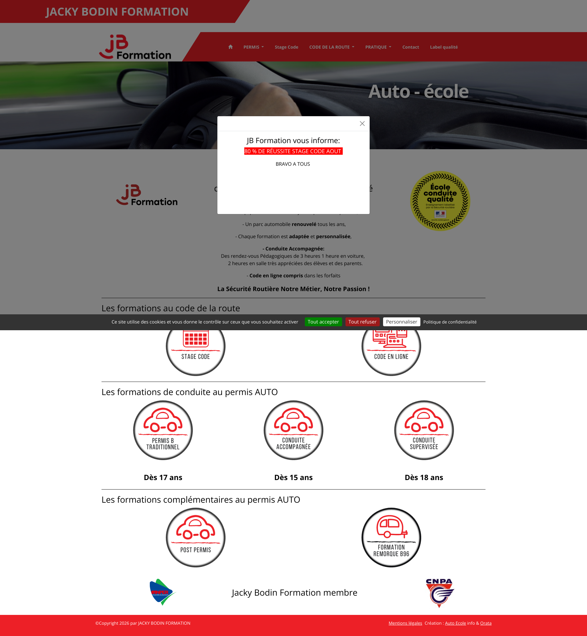 Aperçu du site