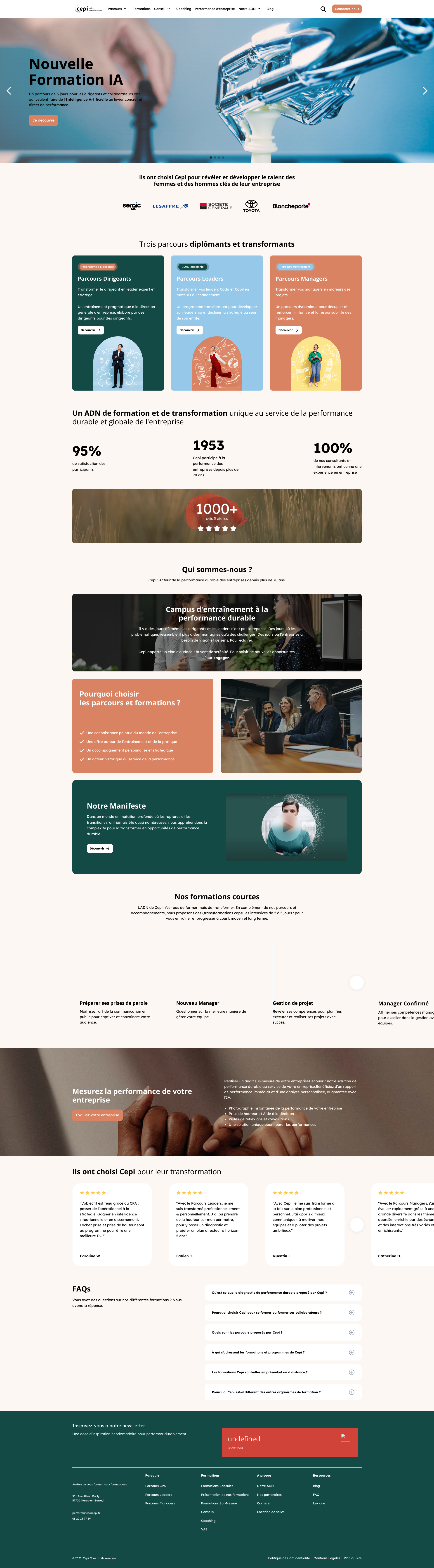 Aperçu du site