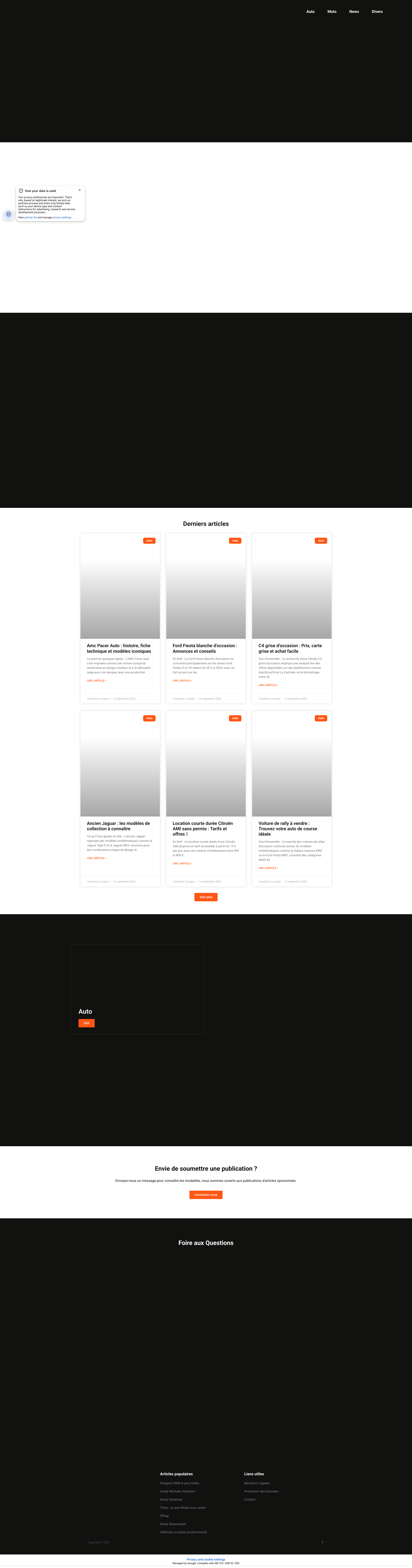 Aperçu du site