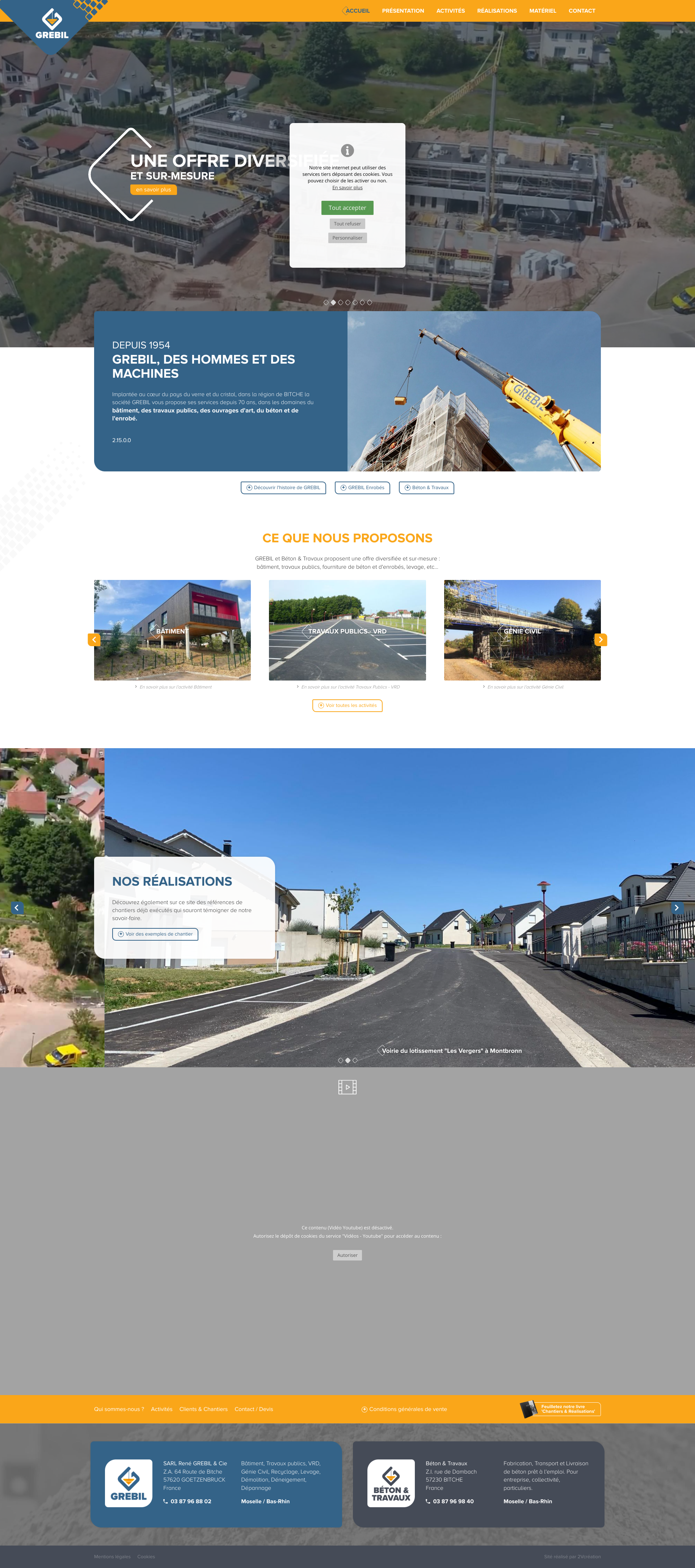 Aperçu du site