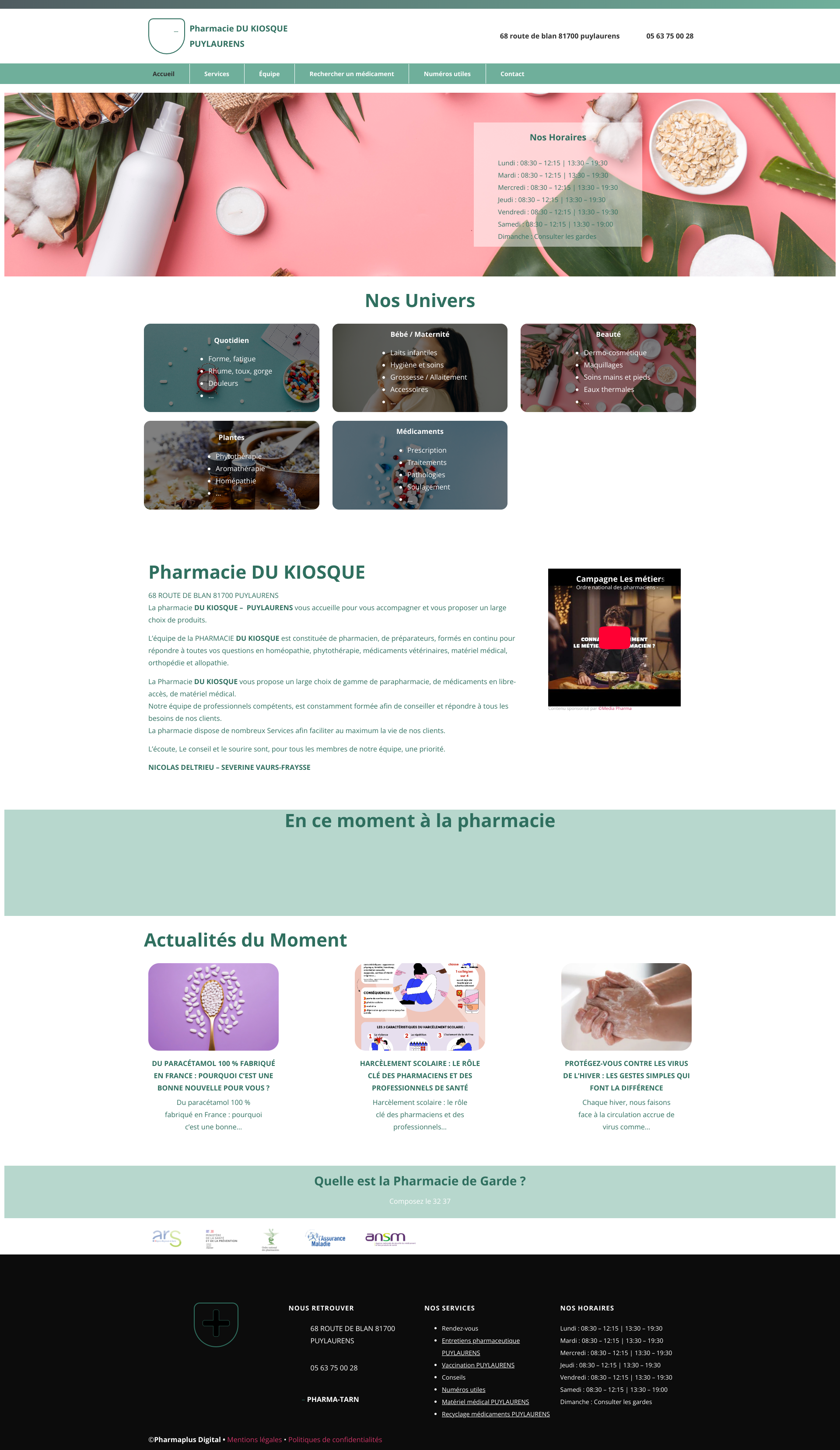 Aperçu du site