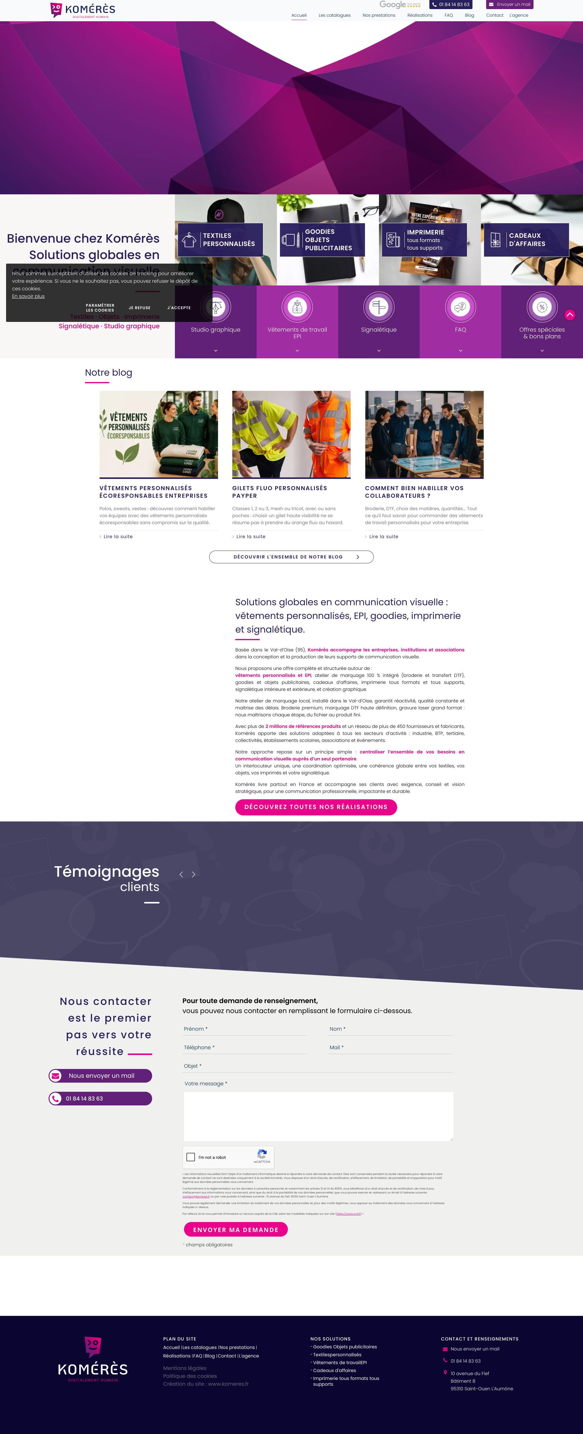 Aperçu du site