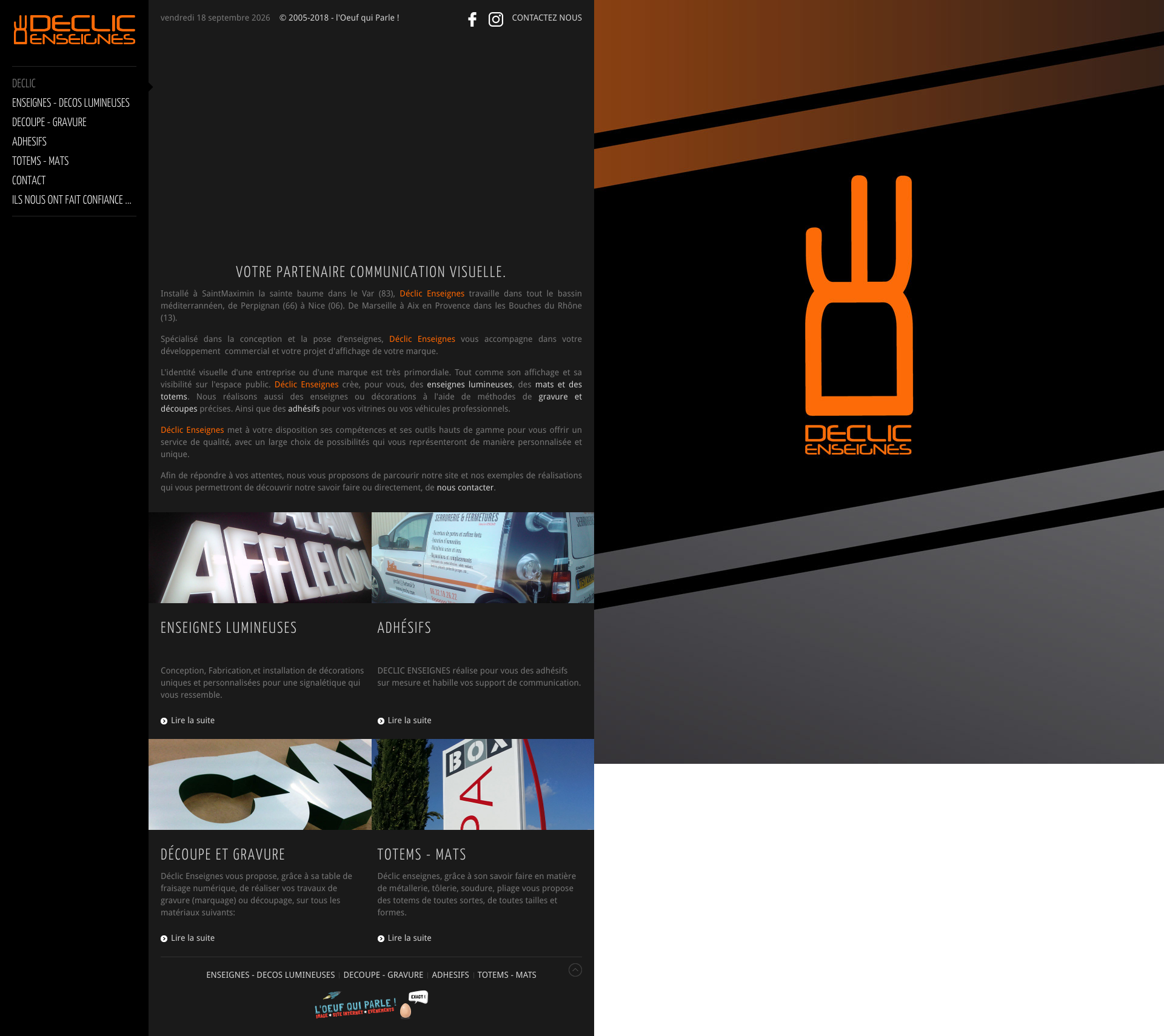 Aperçu du site