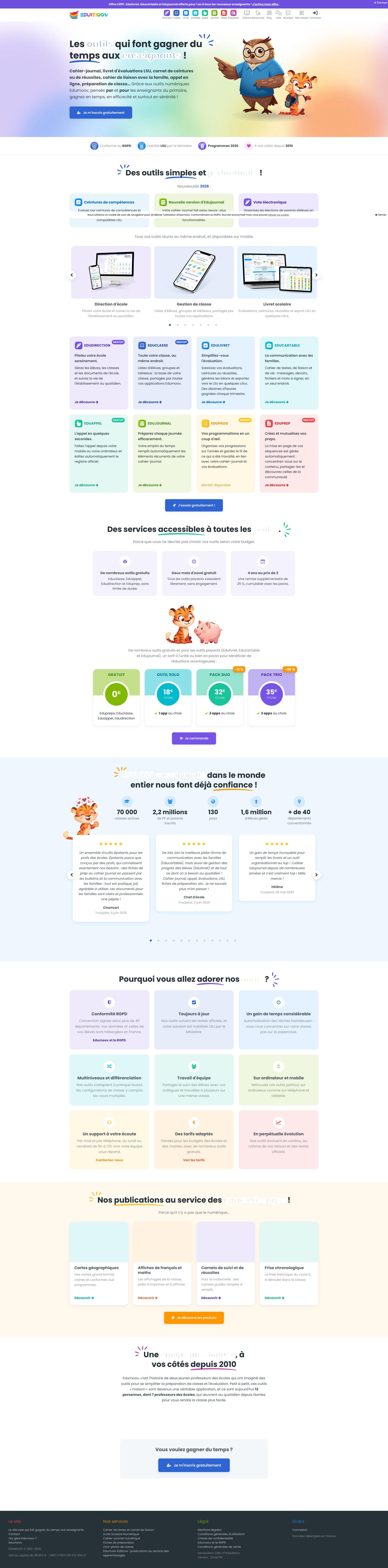 Aperçu du site