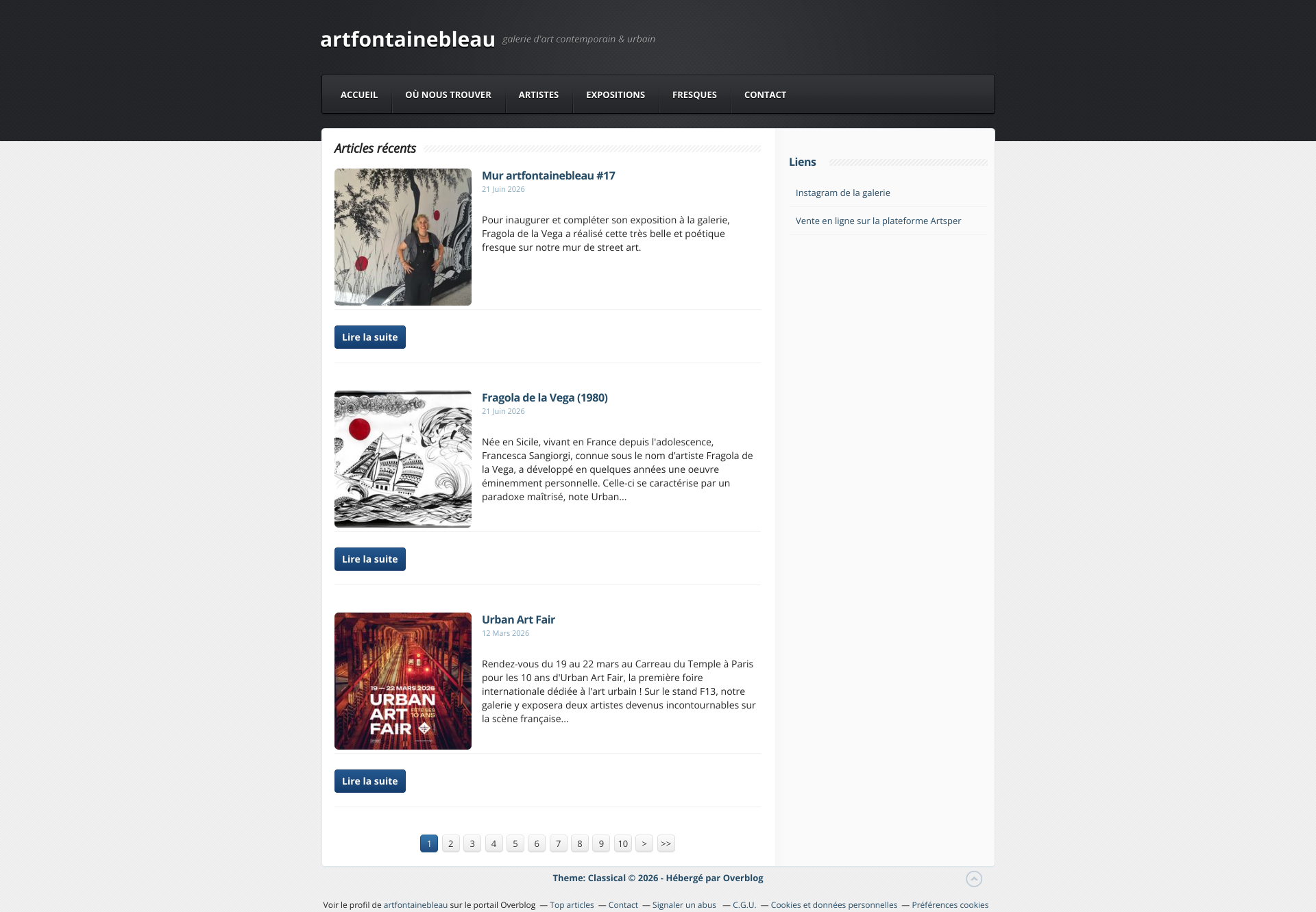 Aperçu du site