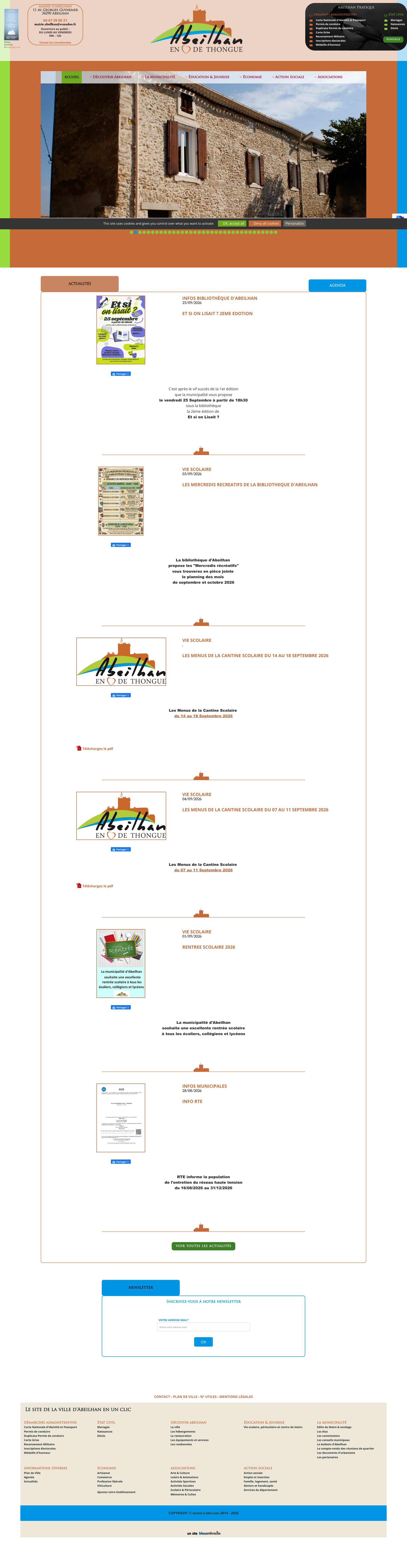 Aperçu du site