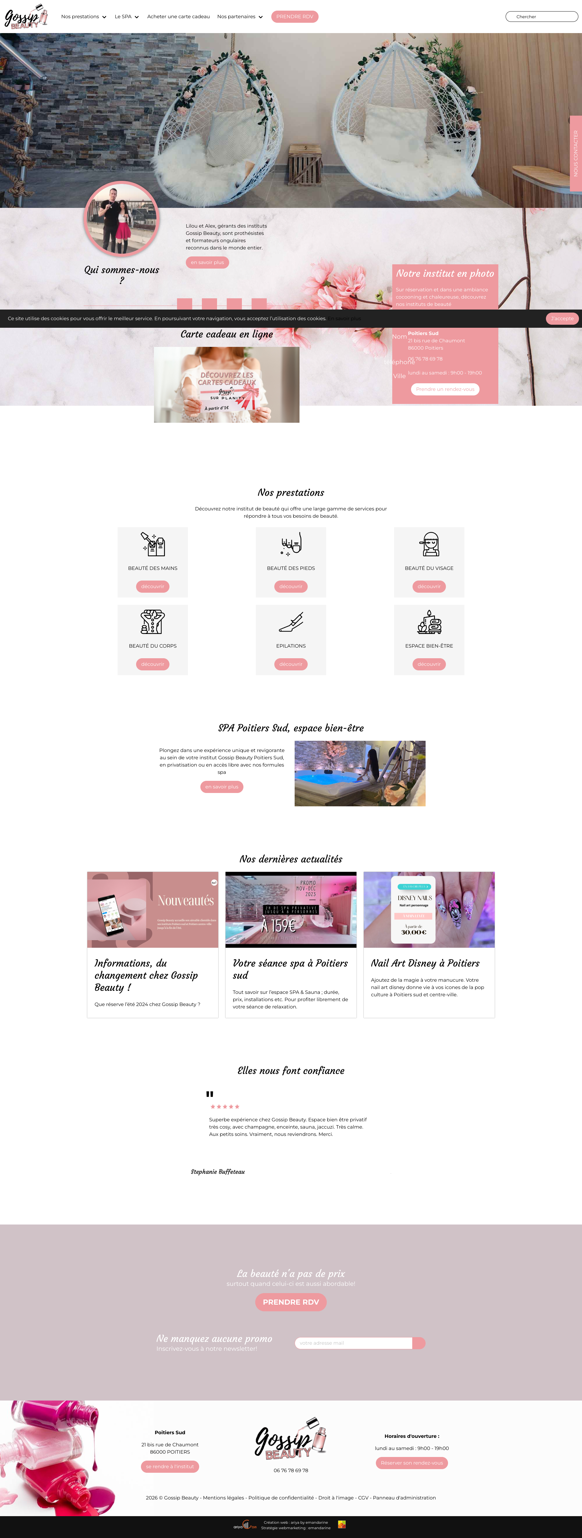 Aperçu du site