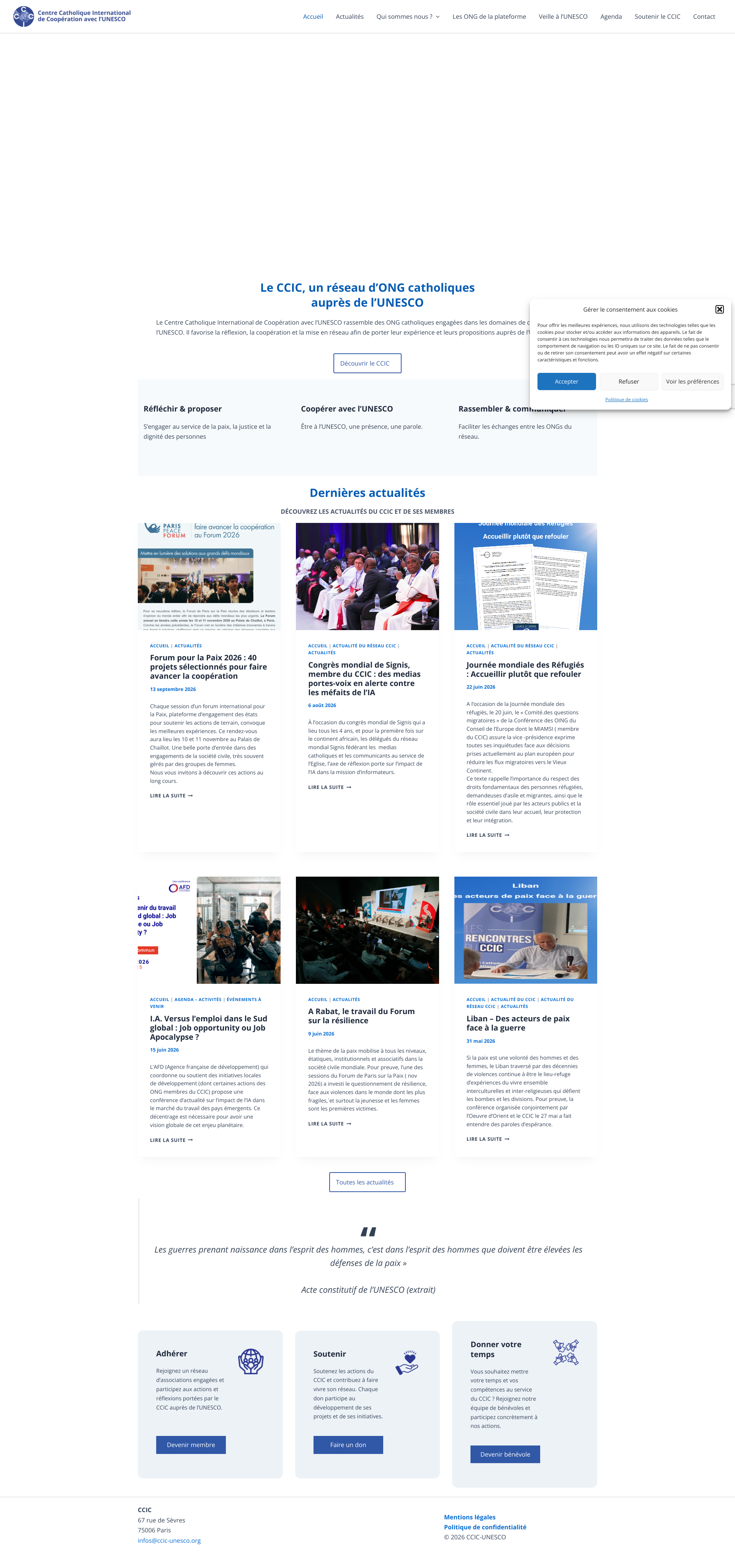 Aperçu du site