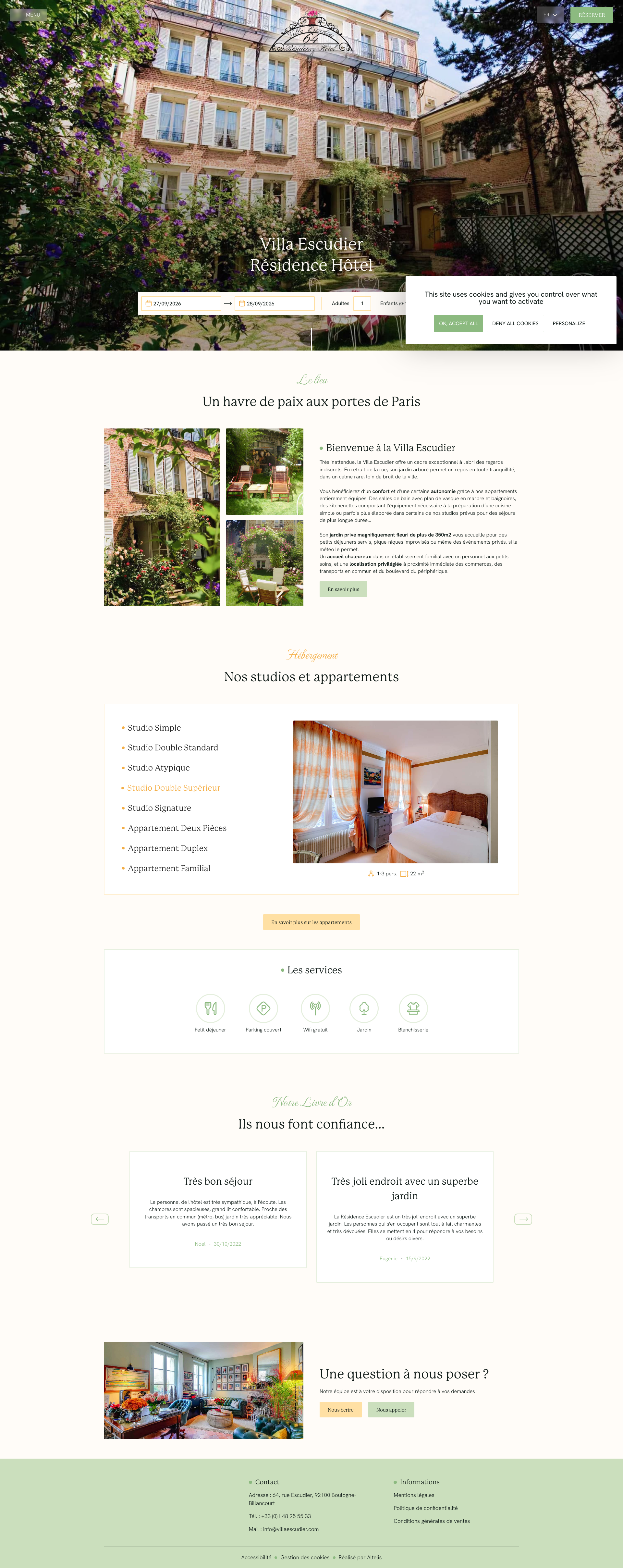 Aperçu du site