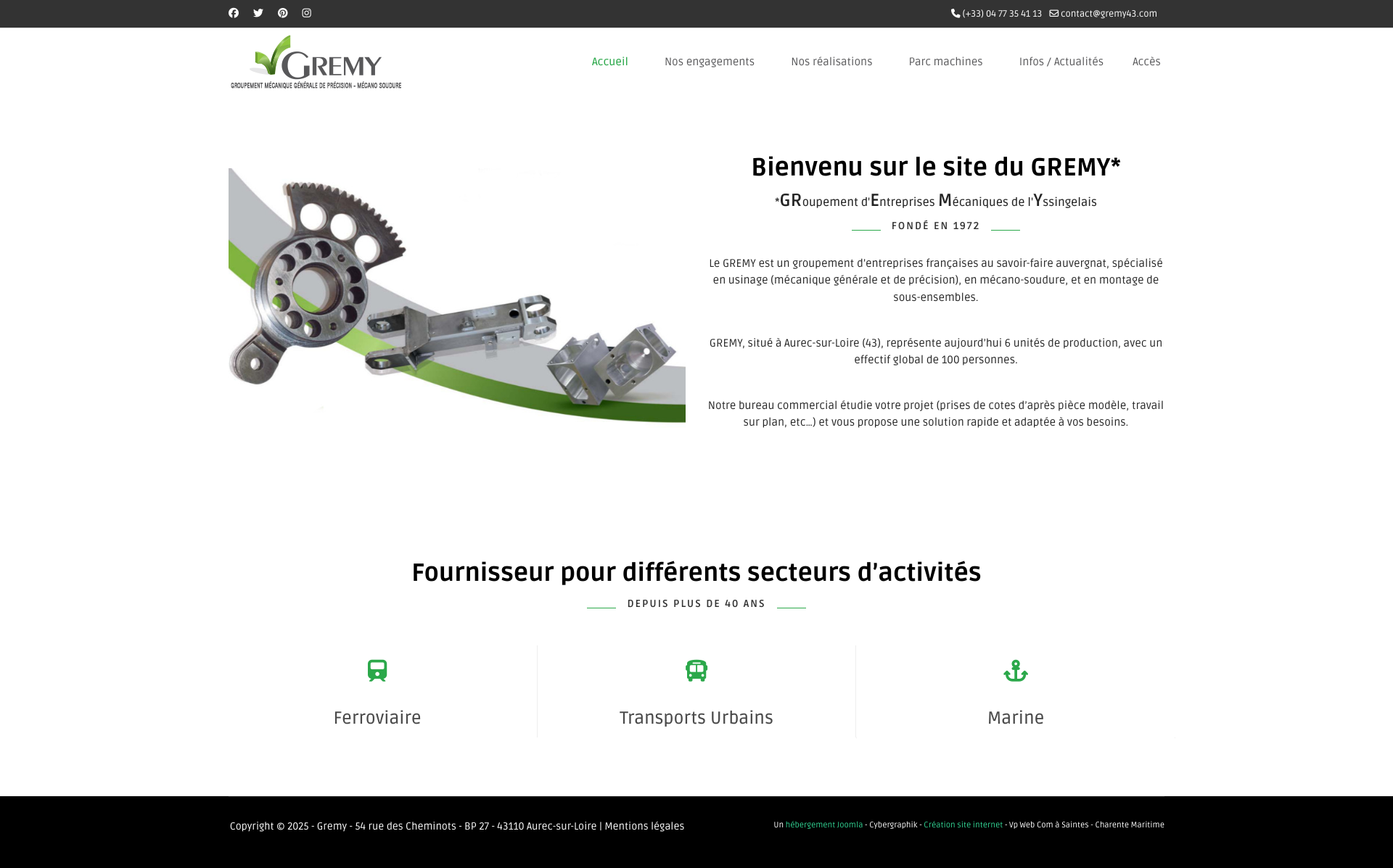 Aperçu du site