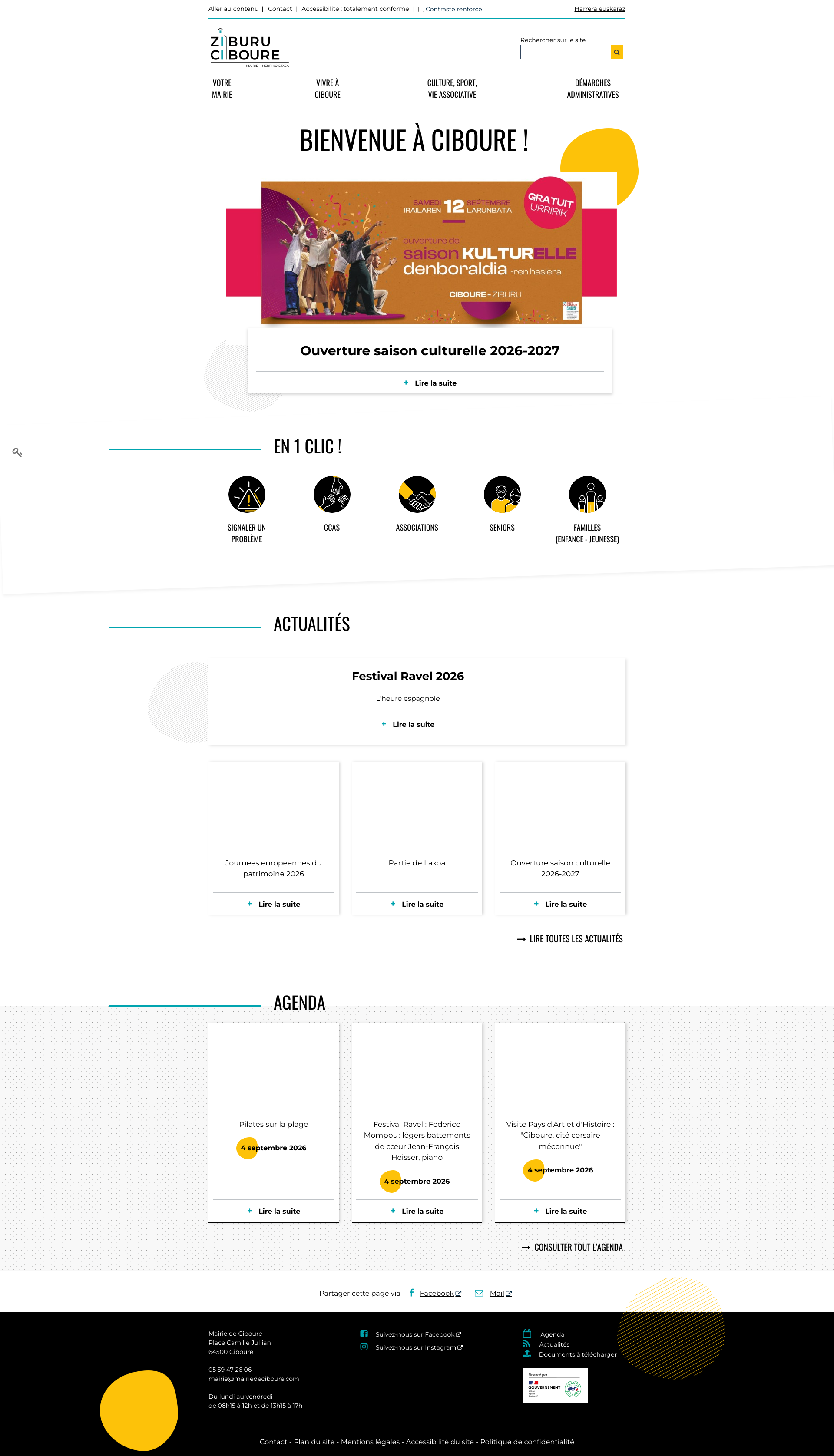 Aperçu du site