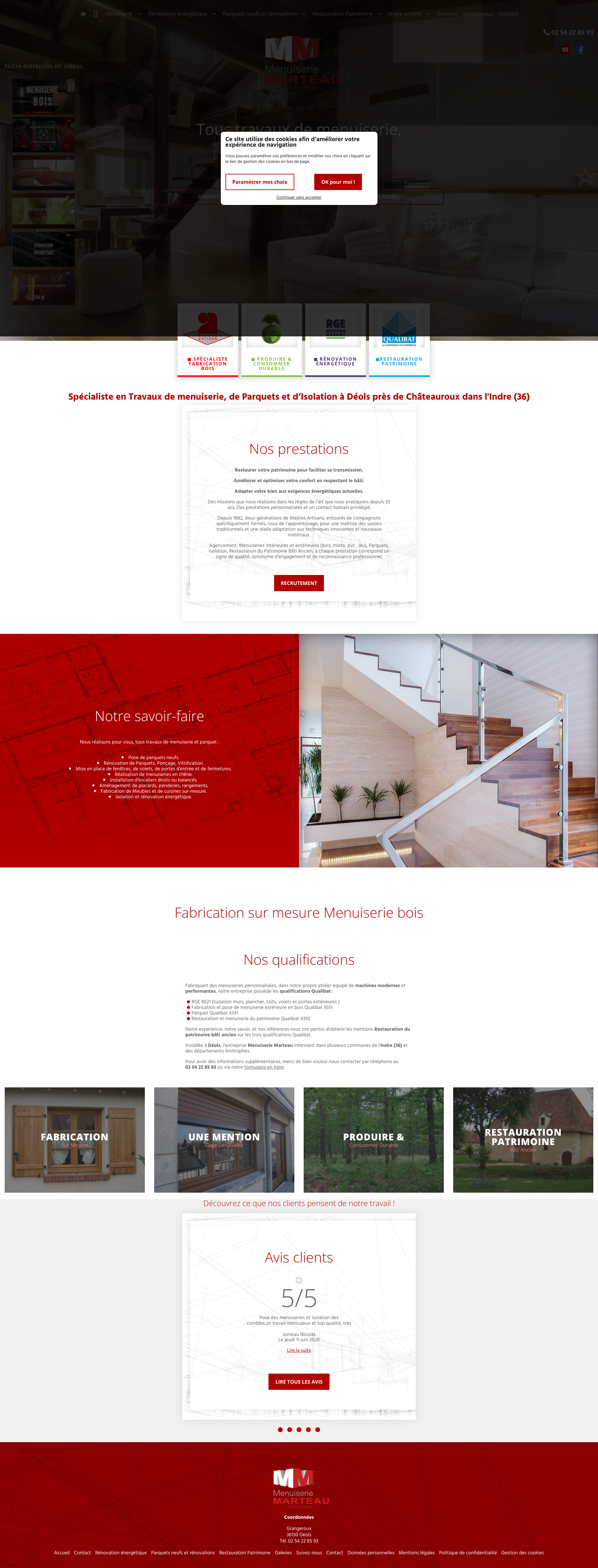 Aperçu du site