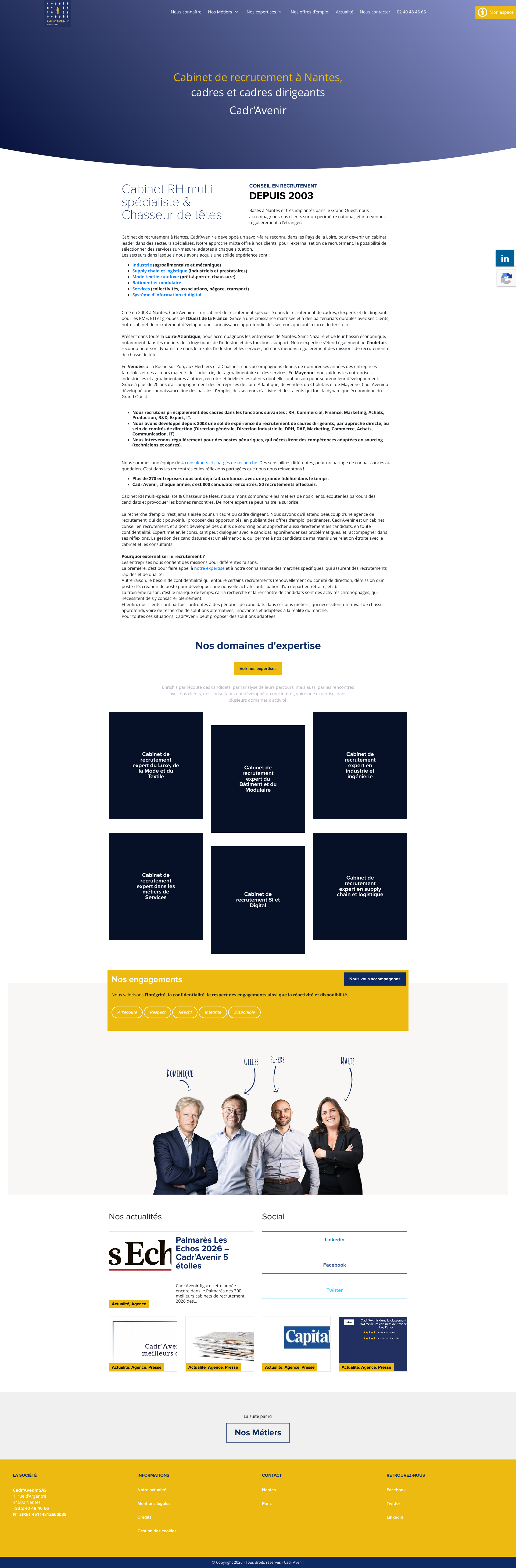 Aperçu du site
