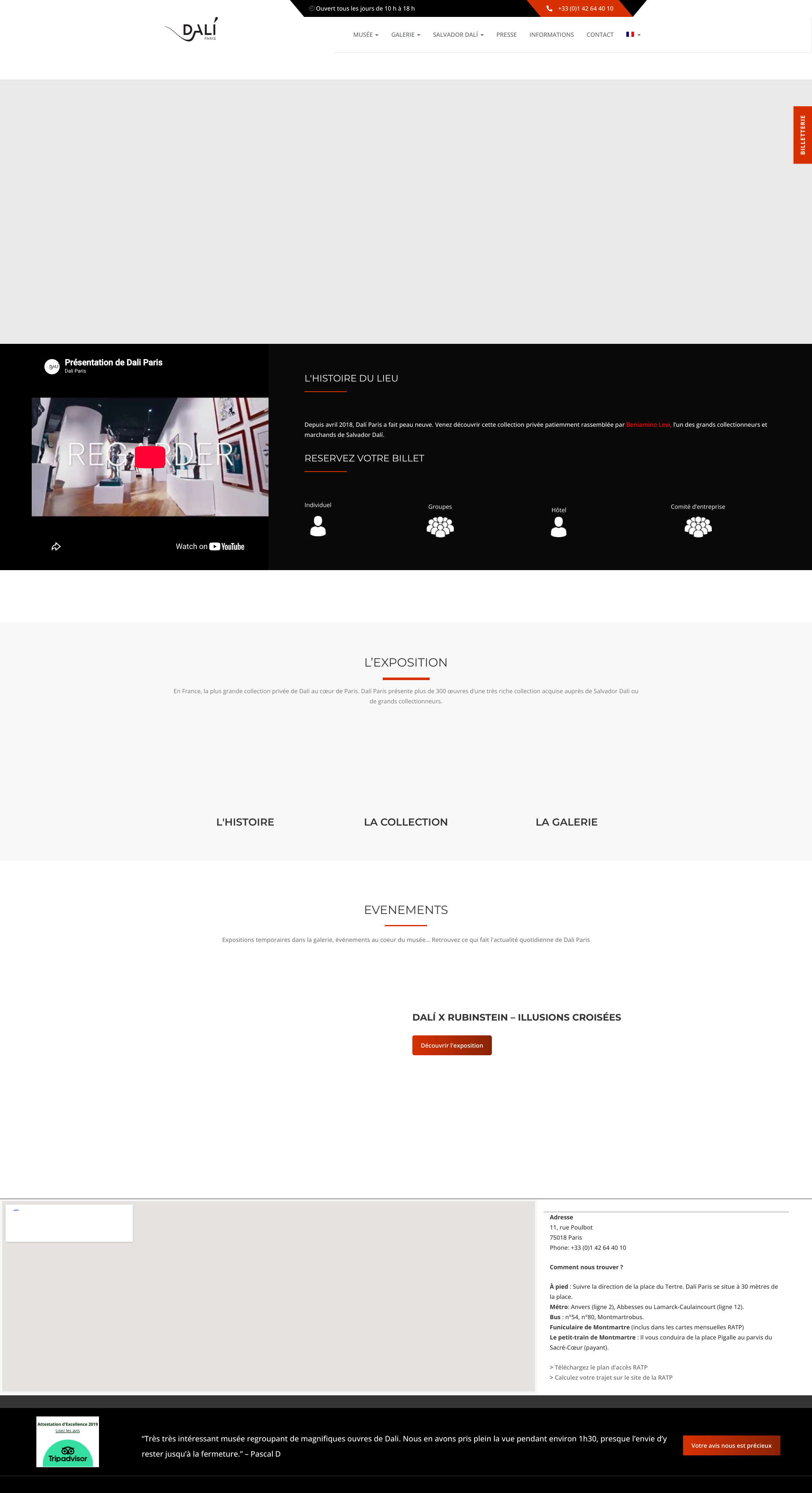 Aperçu du site