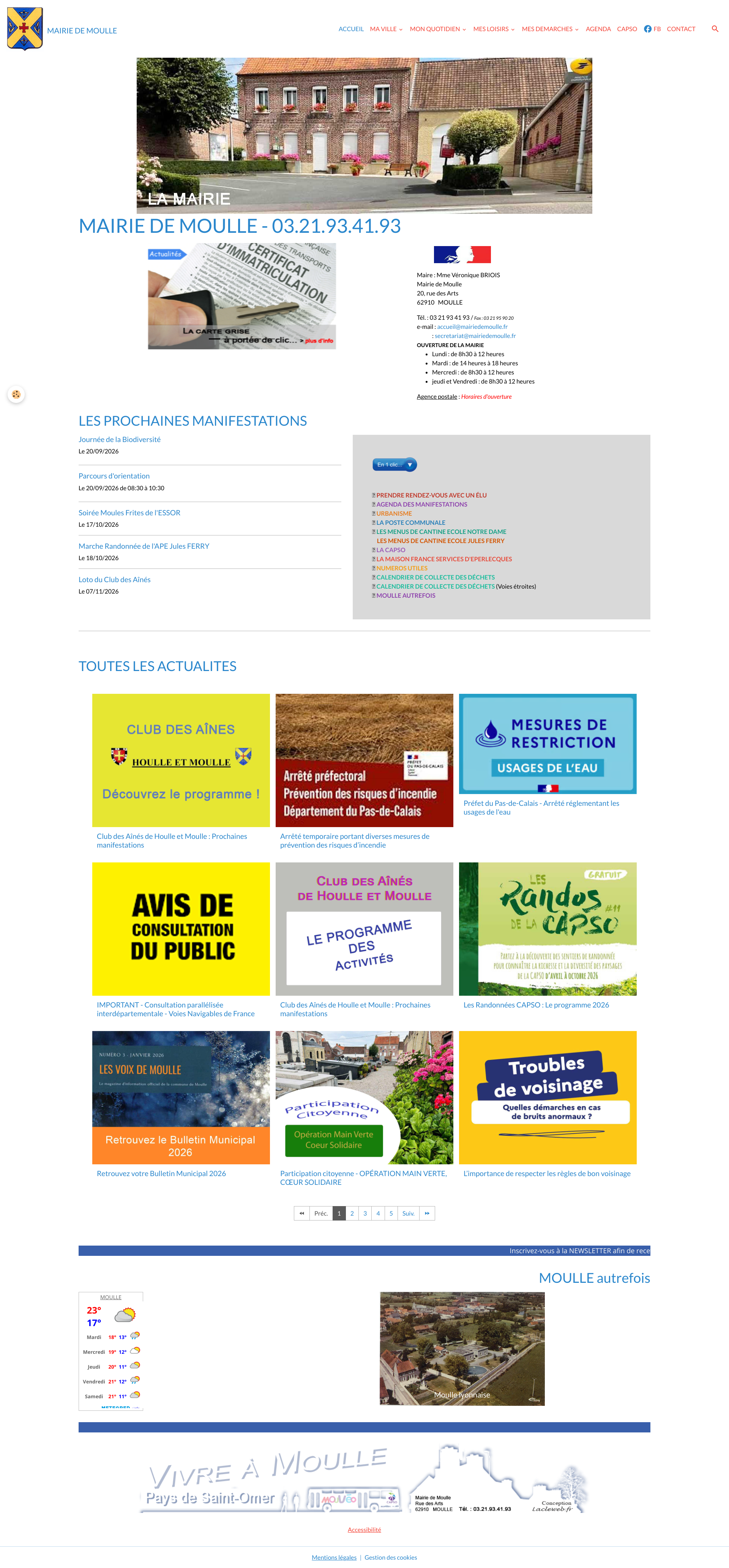 Aperçu du site