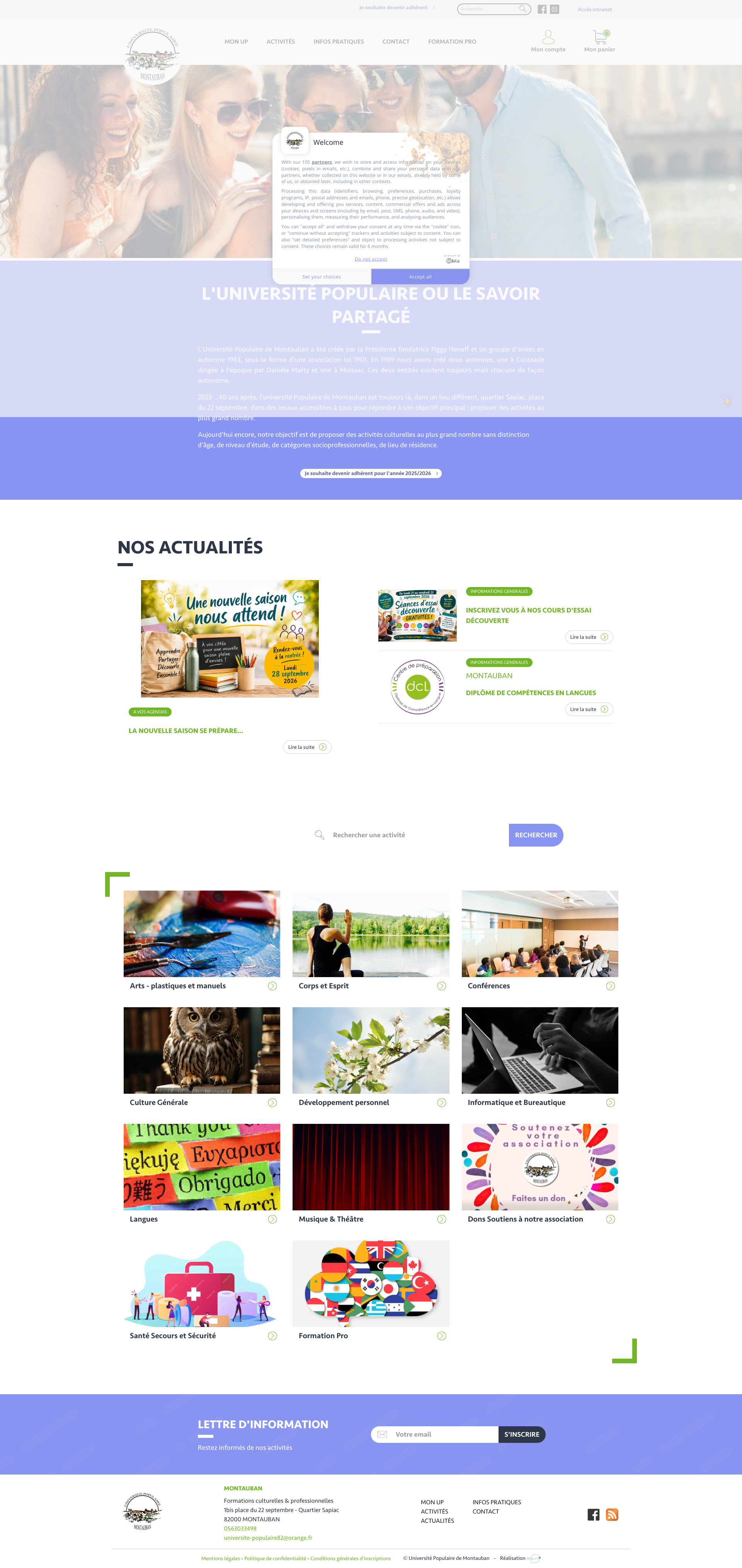 Aperçu du site