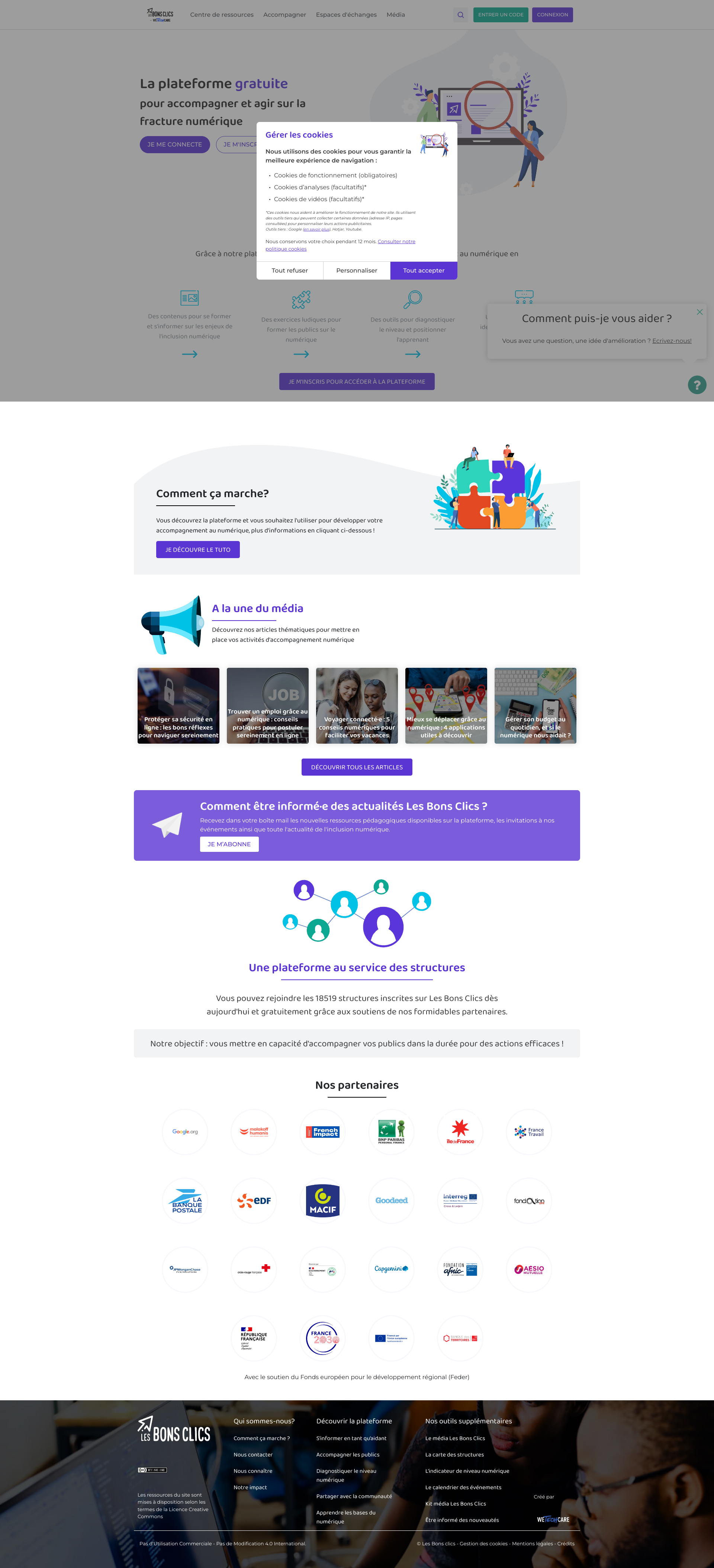 Aperçu du site