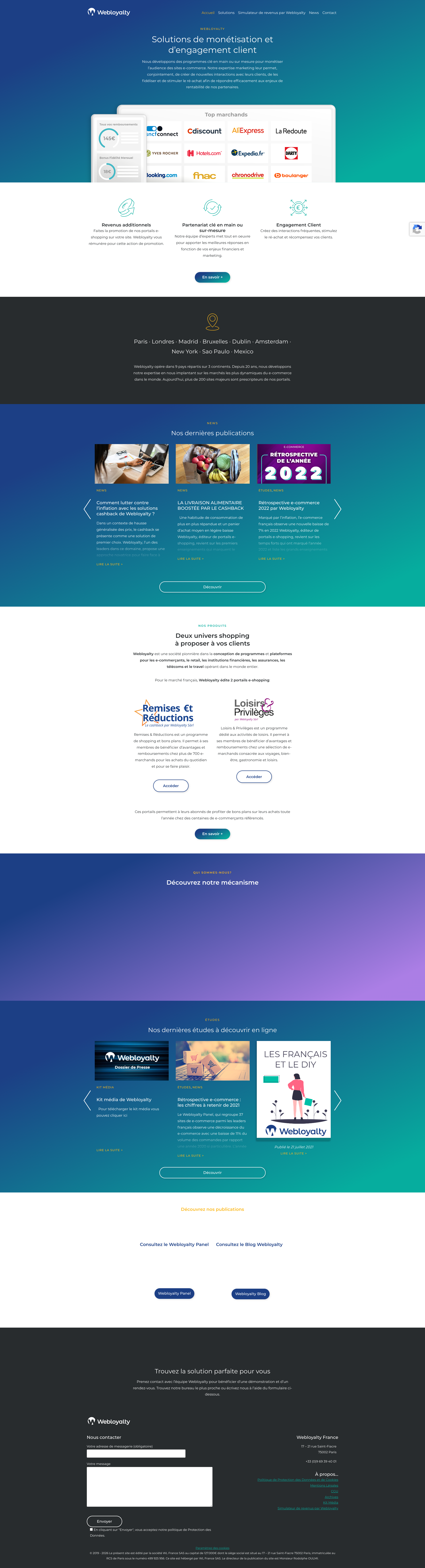 Aperçu du site