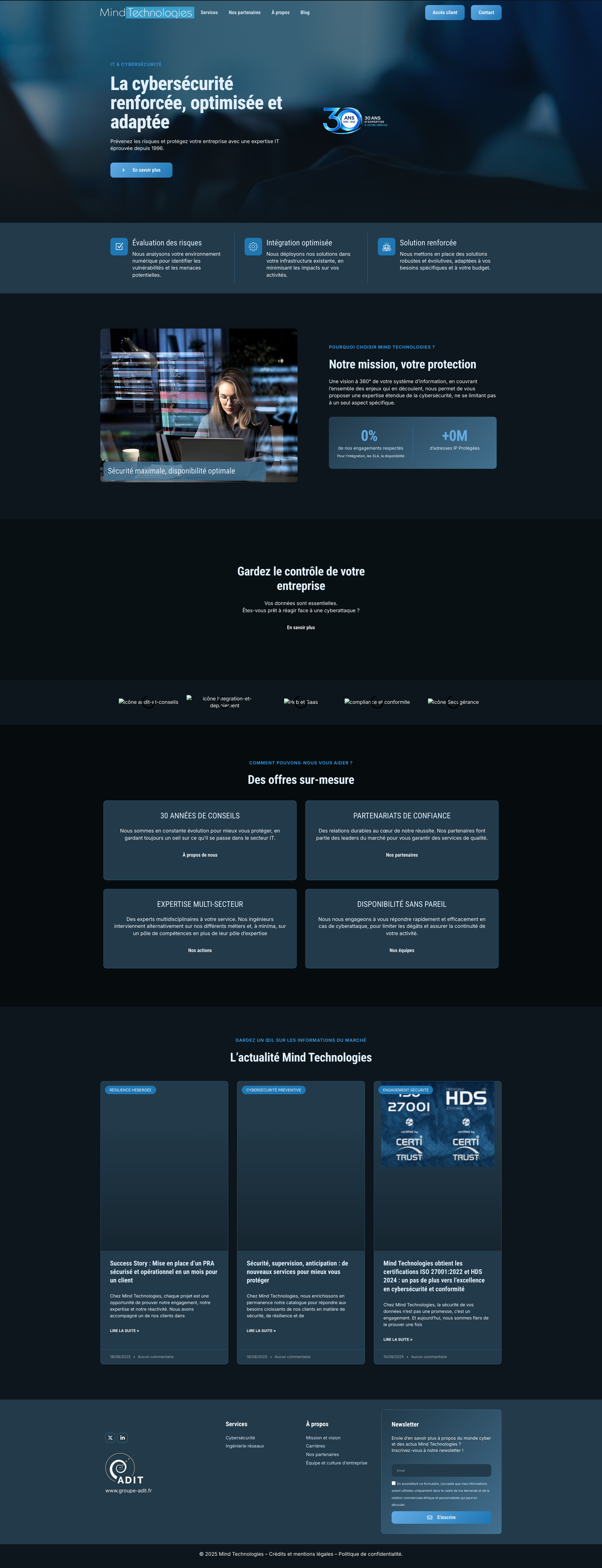 Aperçu du site