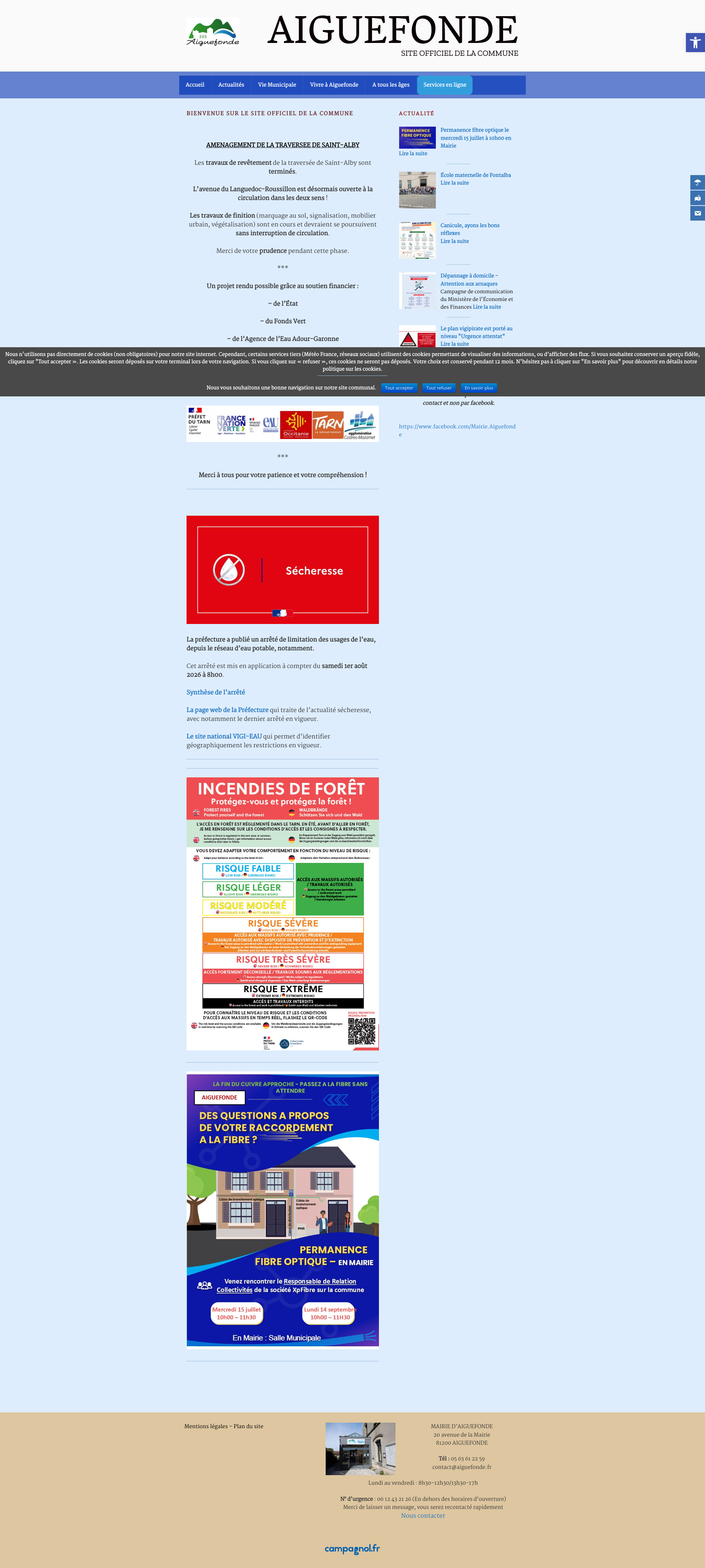Aperçu du site