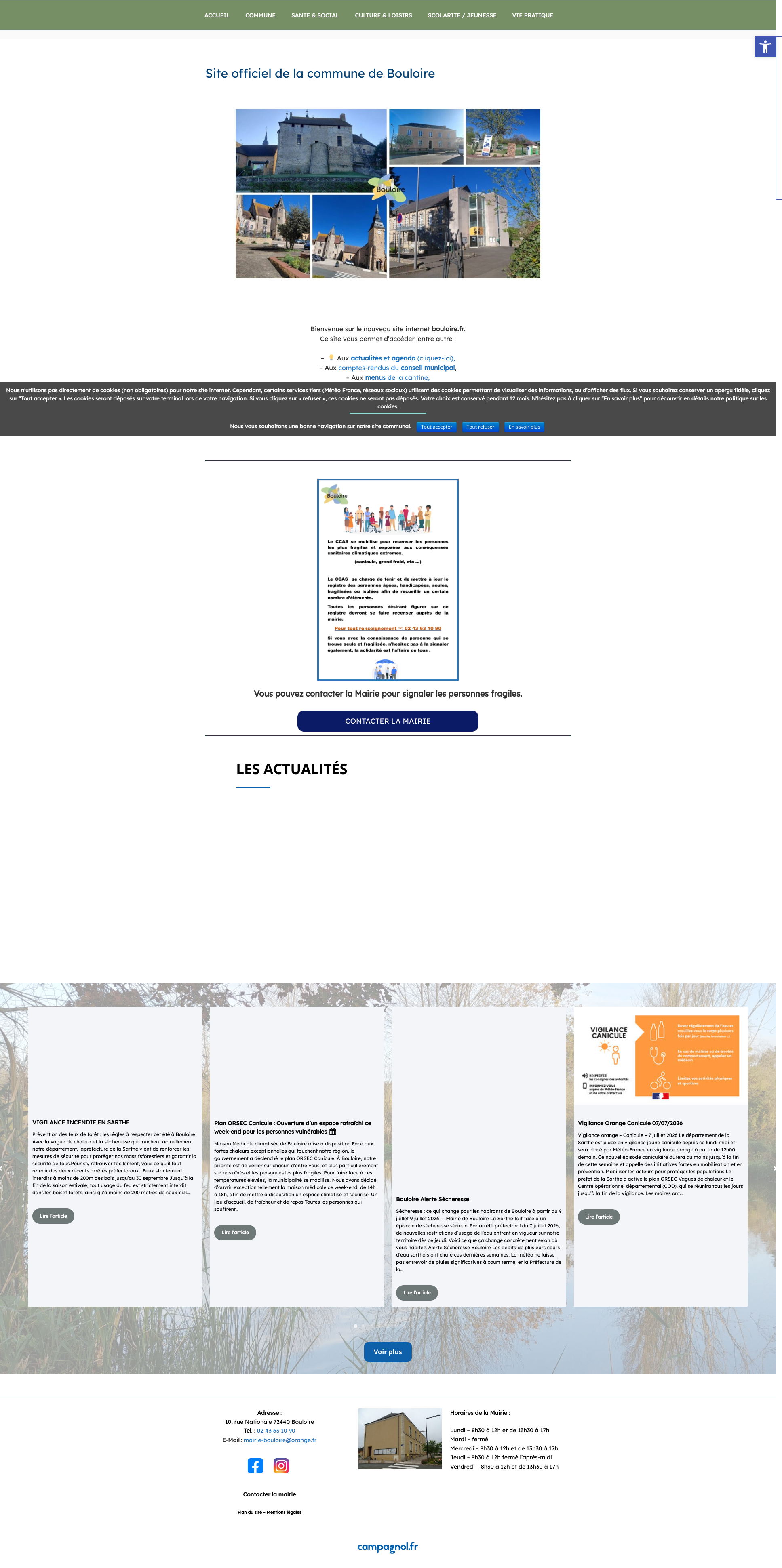 Aperçu du site