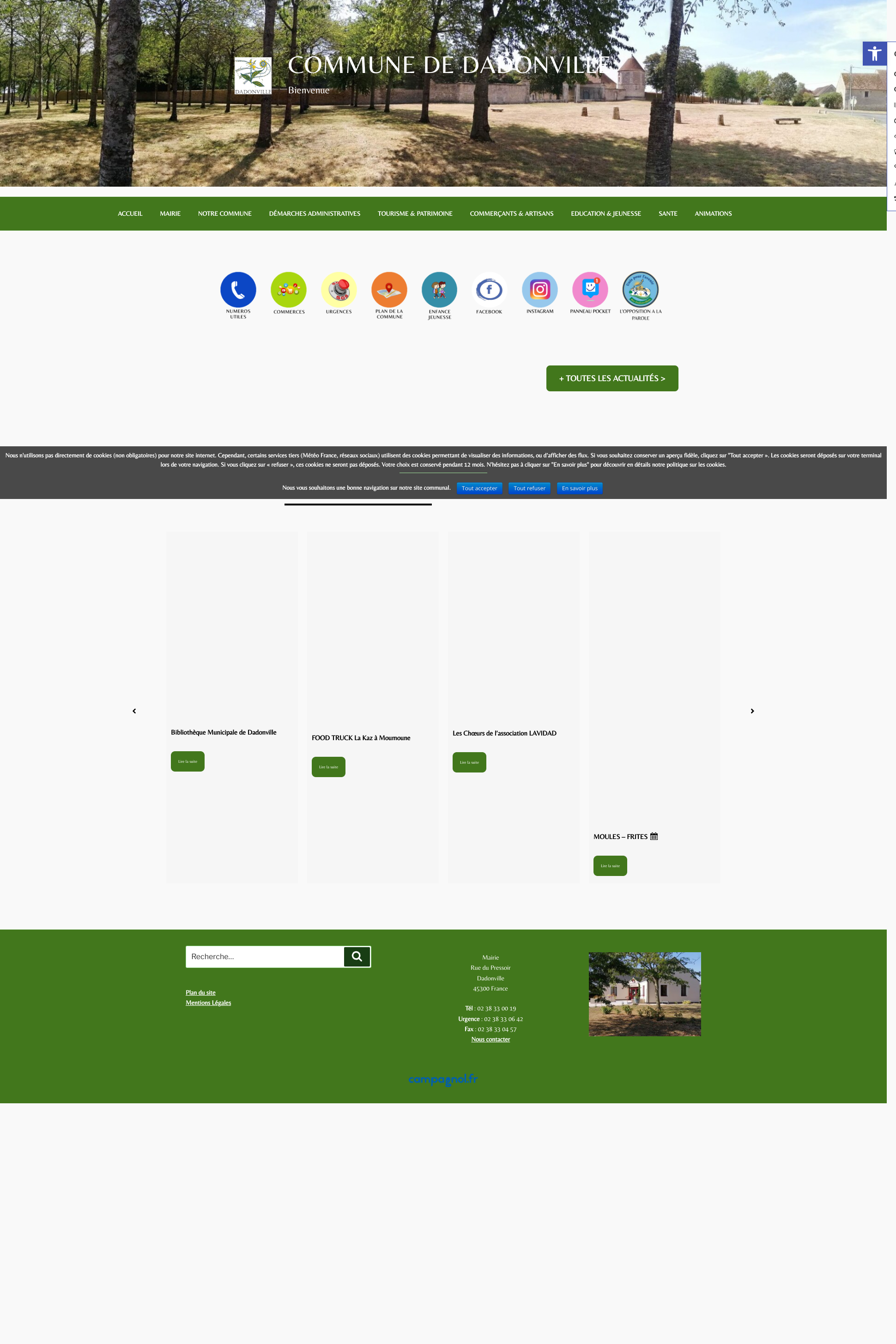 Aperçu du site