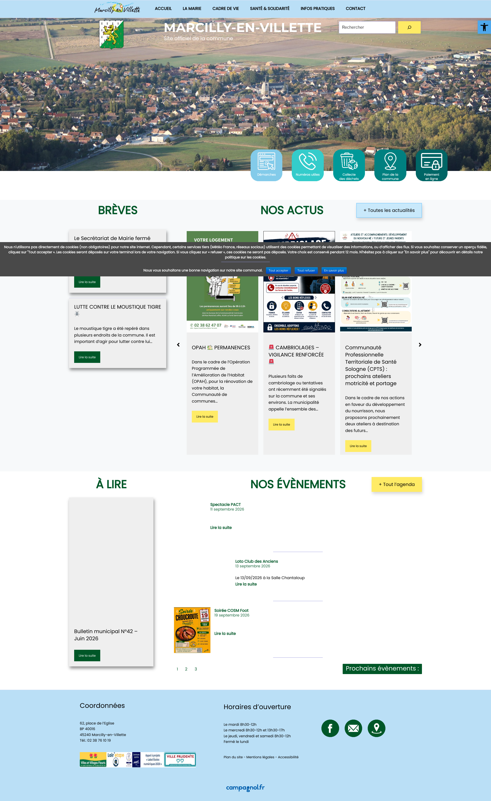 Aperçu du site