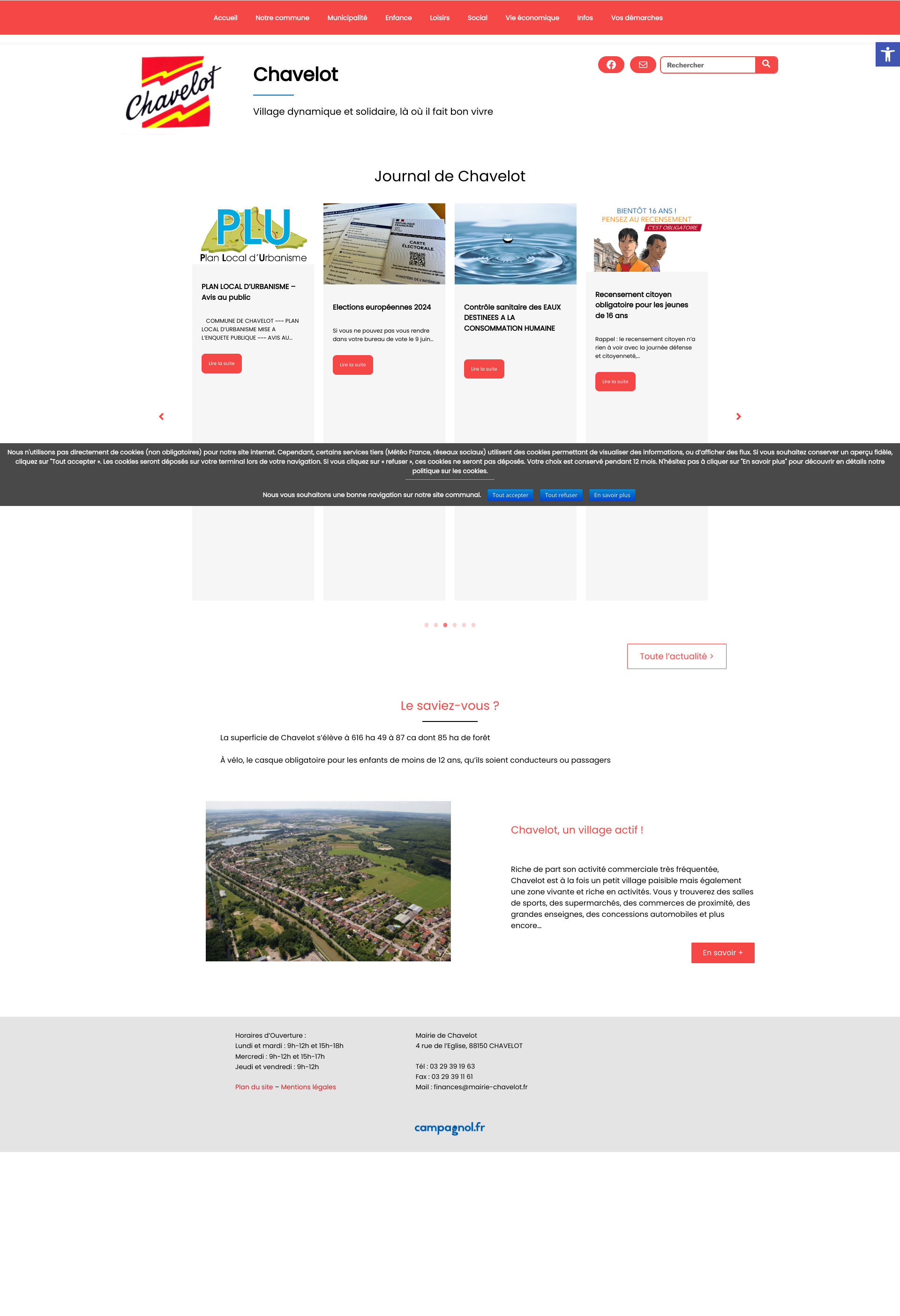 Aperçu du site
