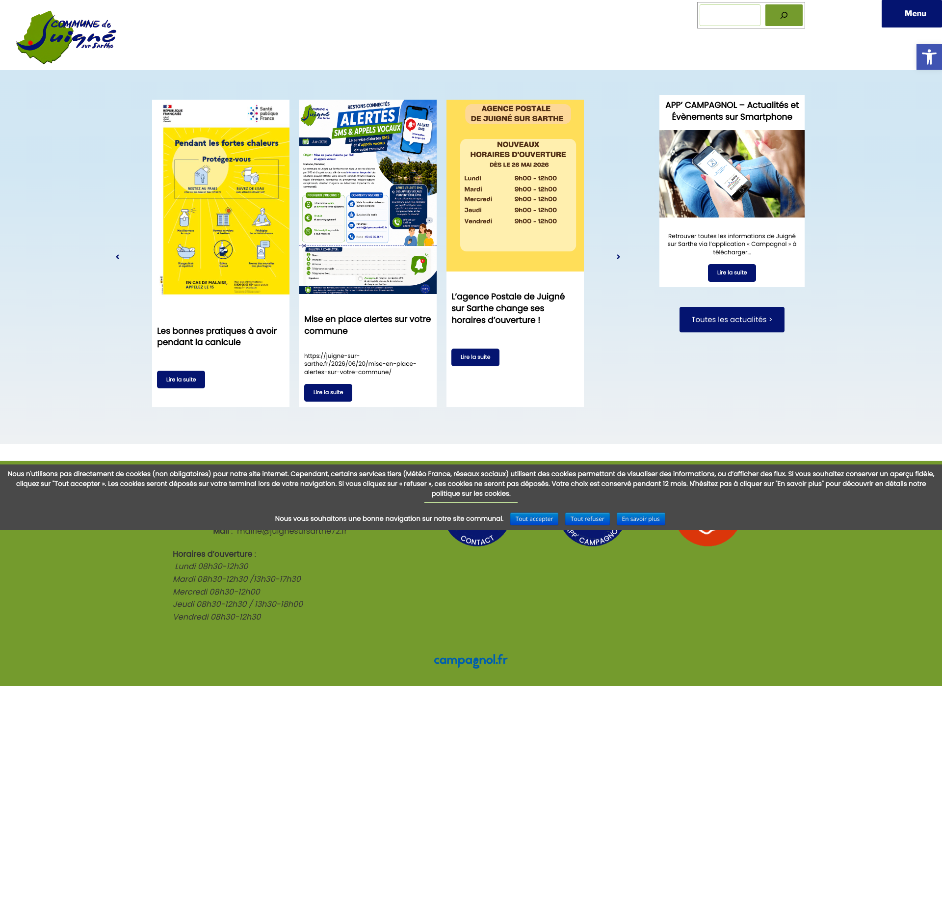 Aperçu du site