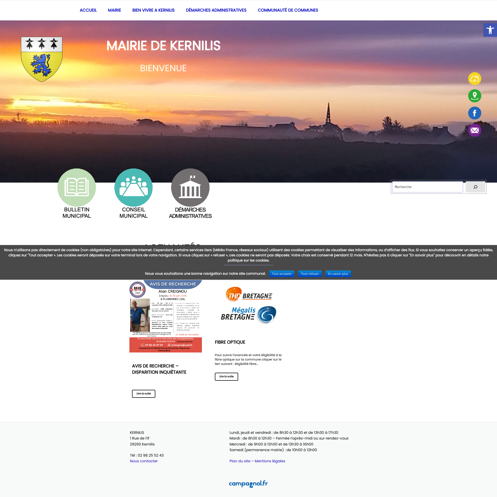 Aperçu du site