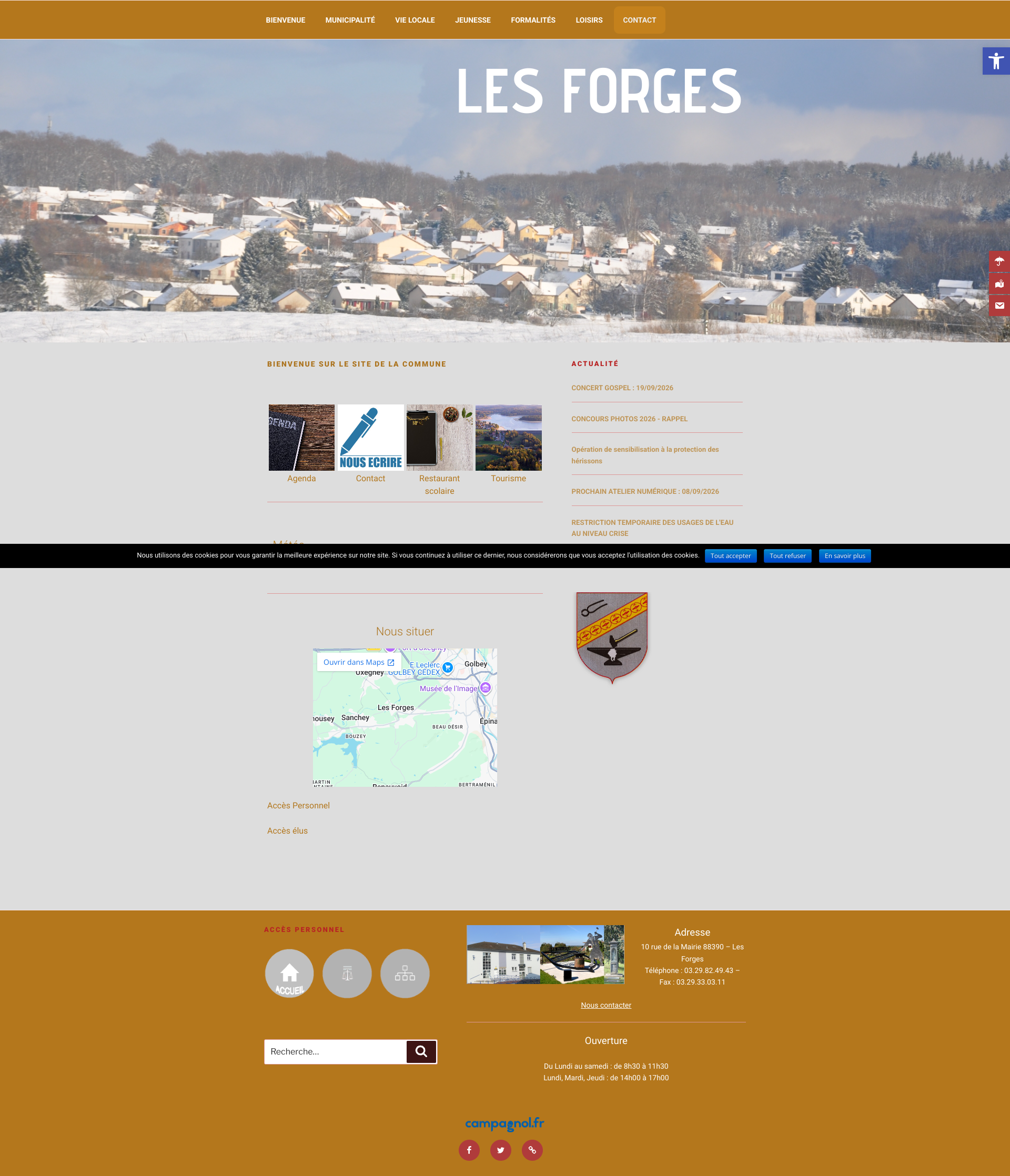 Aperçu du site