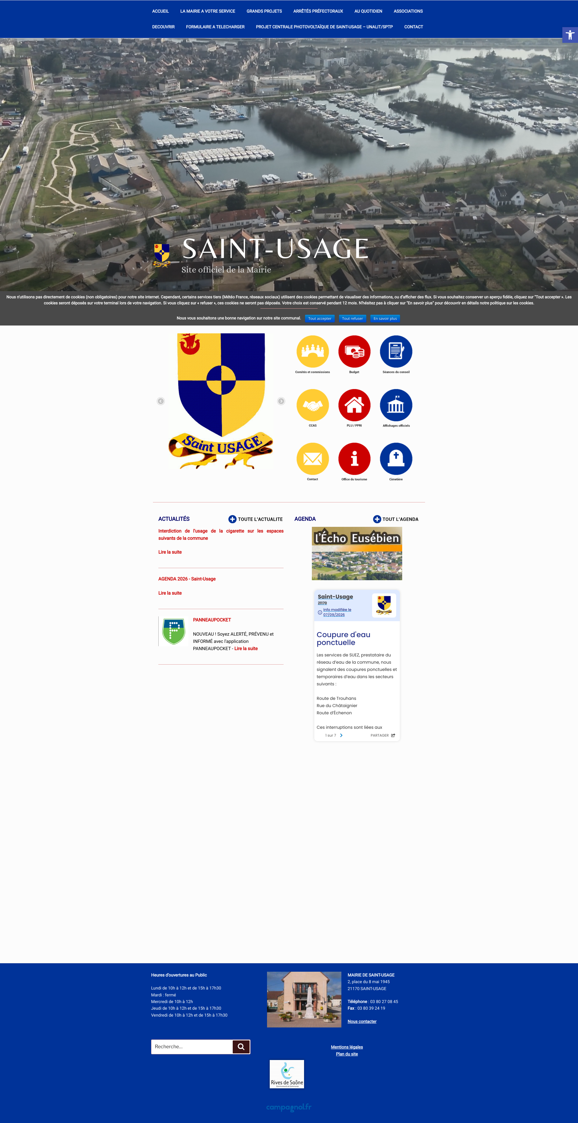 Aperçu du site