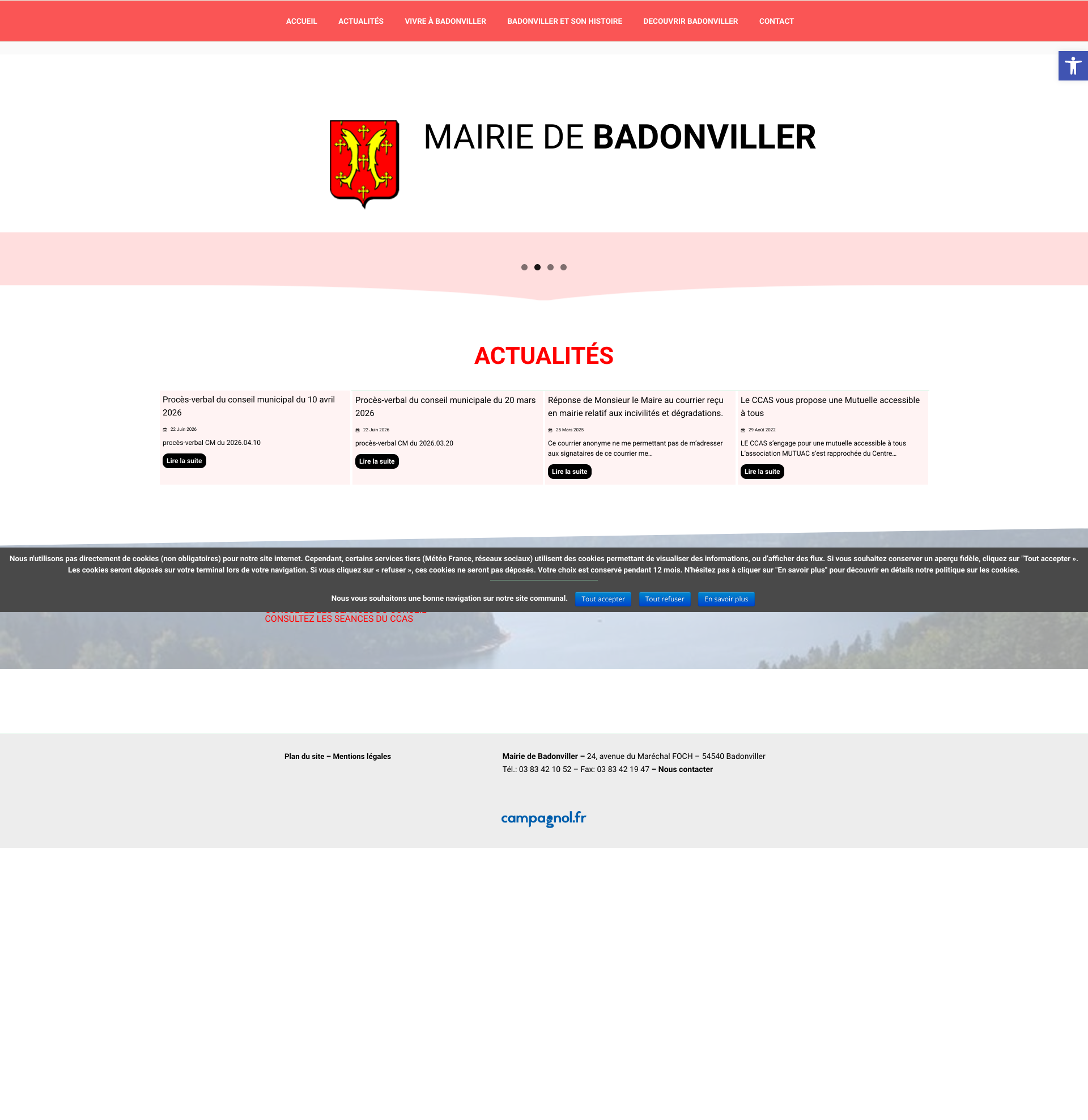 Aperçu du site