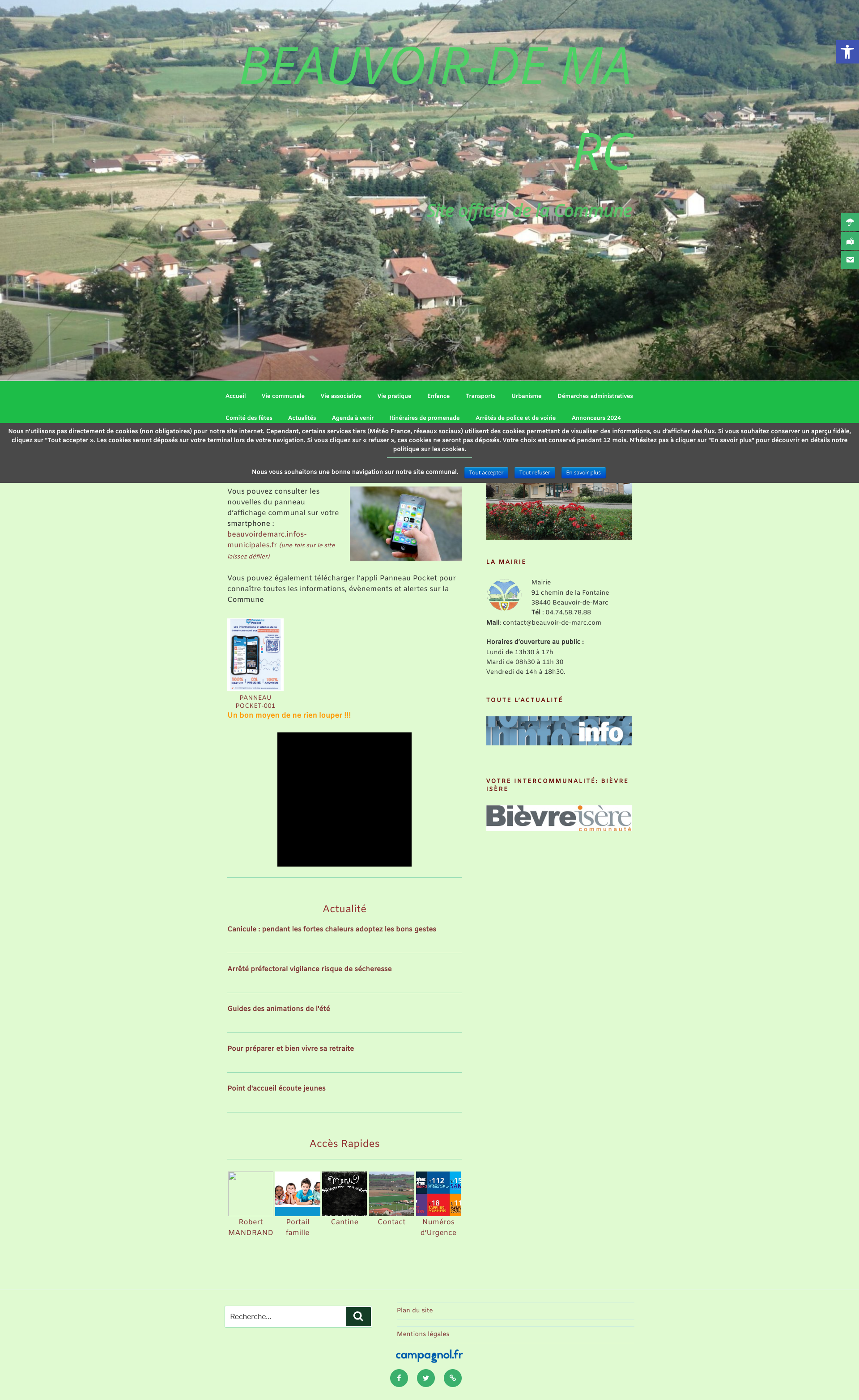 Aperçu du site