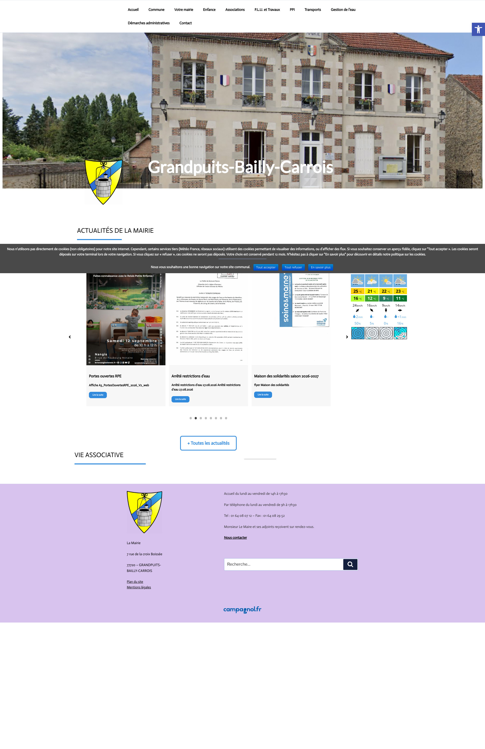 Aperçu du site