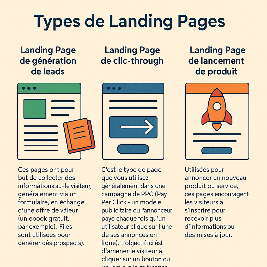 Card Types de Landing Pages