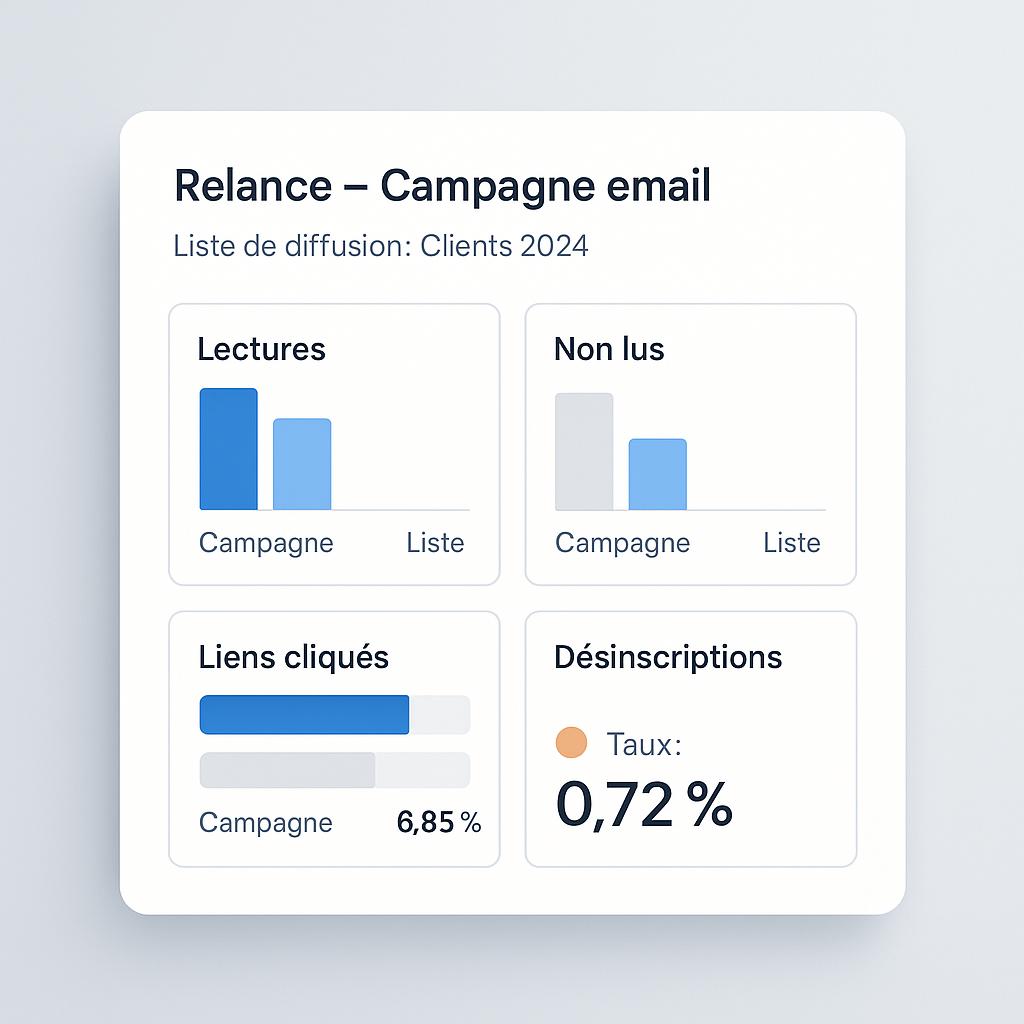 Card Statistiques de vos campagnes