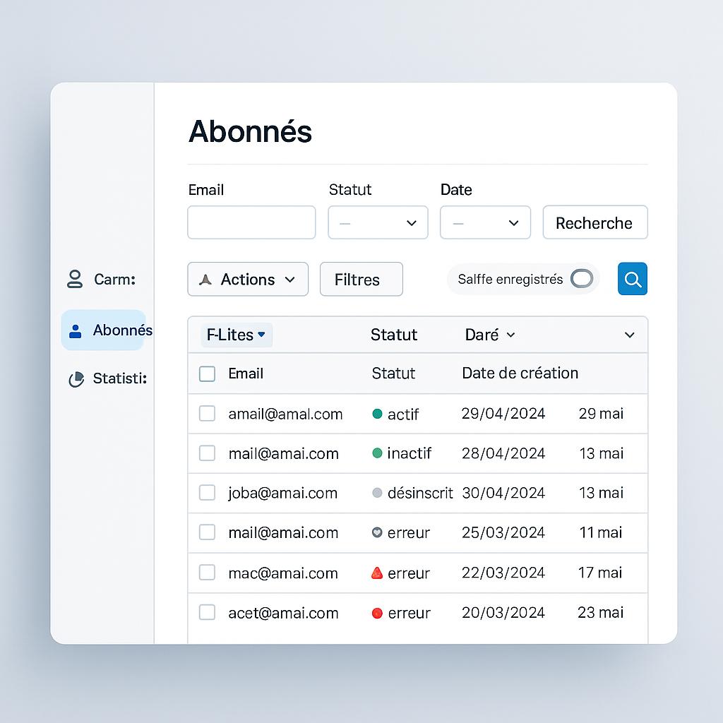 Card Gérez vos abonnés